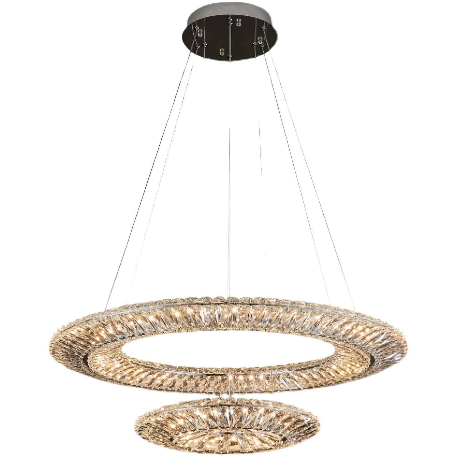 Tev Chandelier Geometric Crystal LED Elegant-Neutral Decor