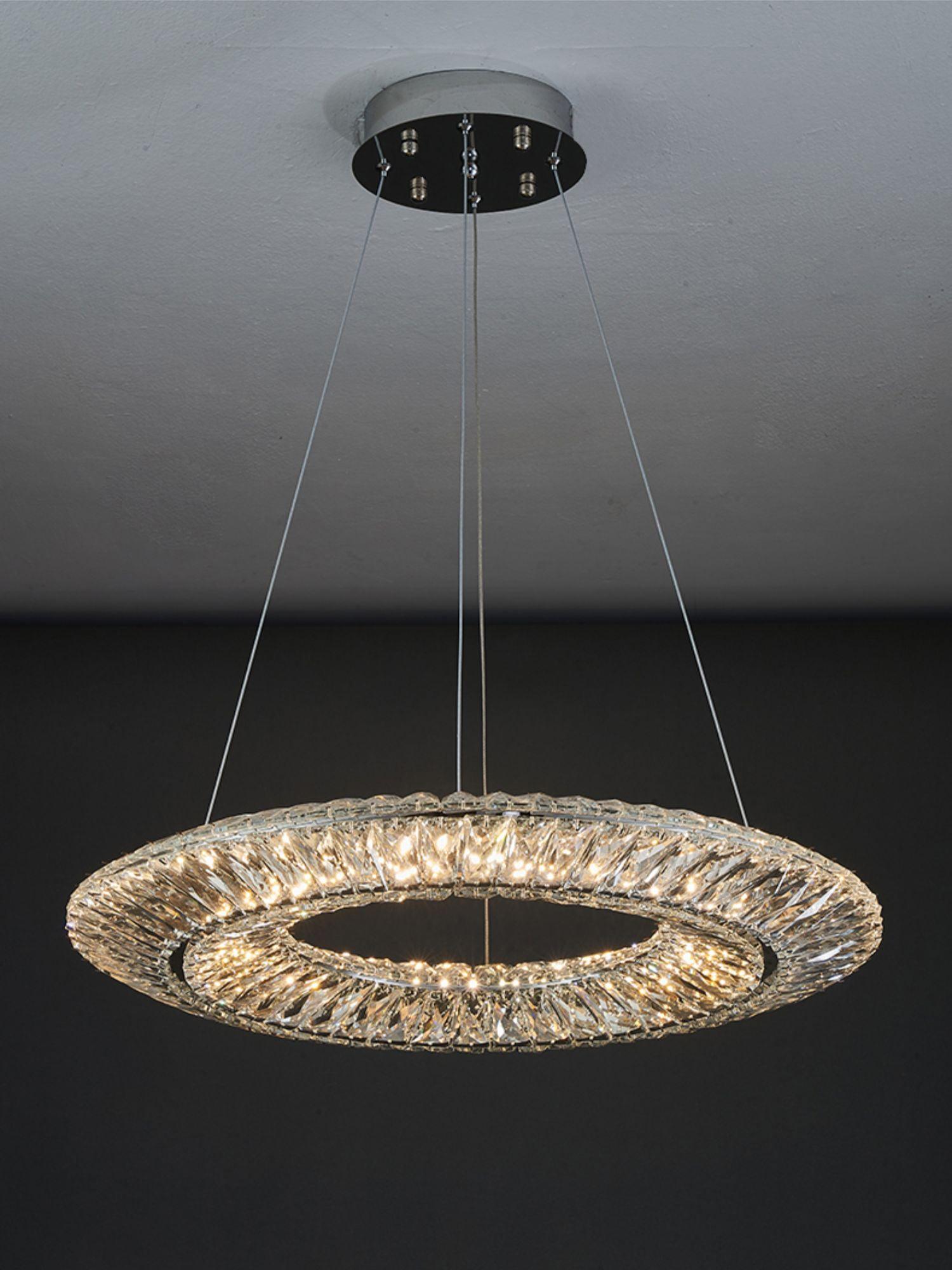 Tev Chandelier Geometric Crystal LED Elegant-Neutral Decor