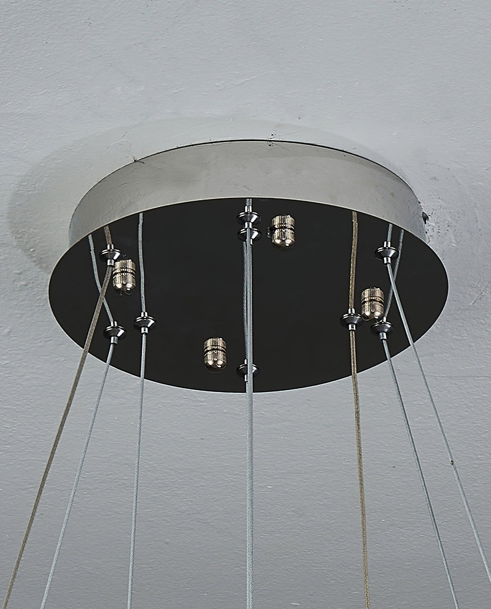 Tev Chandelier Geometric Crystal LED Elegant-Neutral Decor