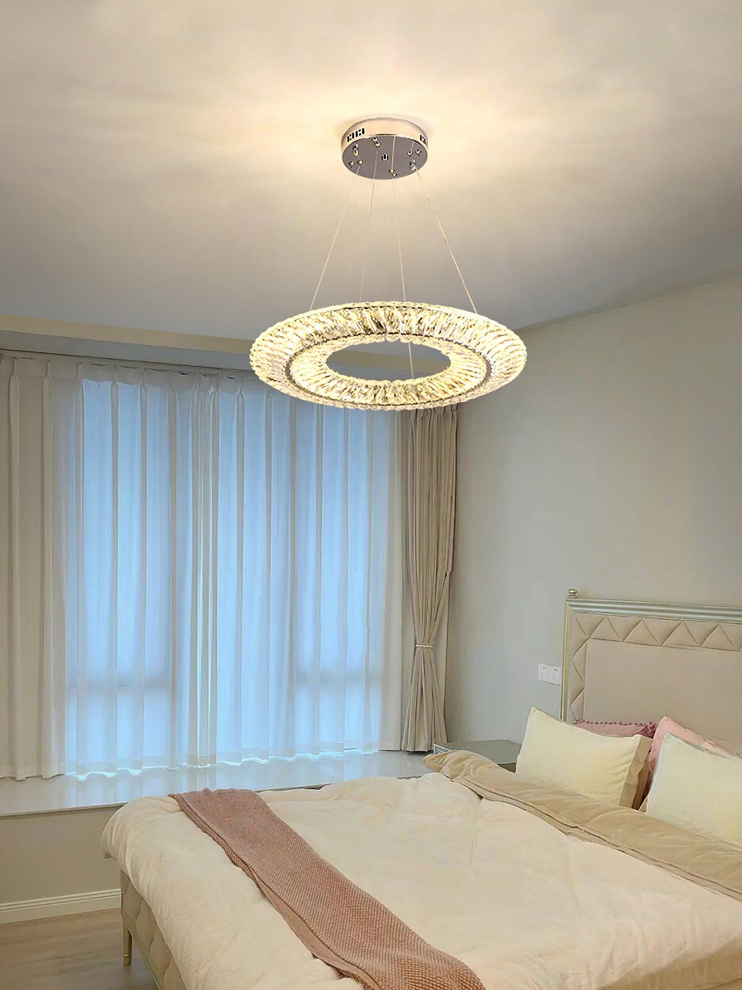 Tev Chandelier Geometric Crystal LED Elegant-Neutral Decor