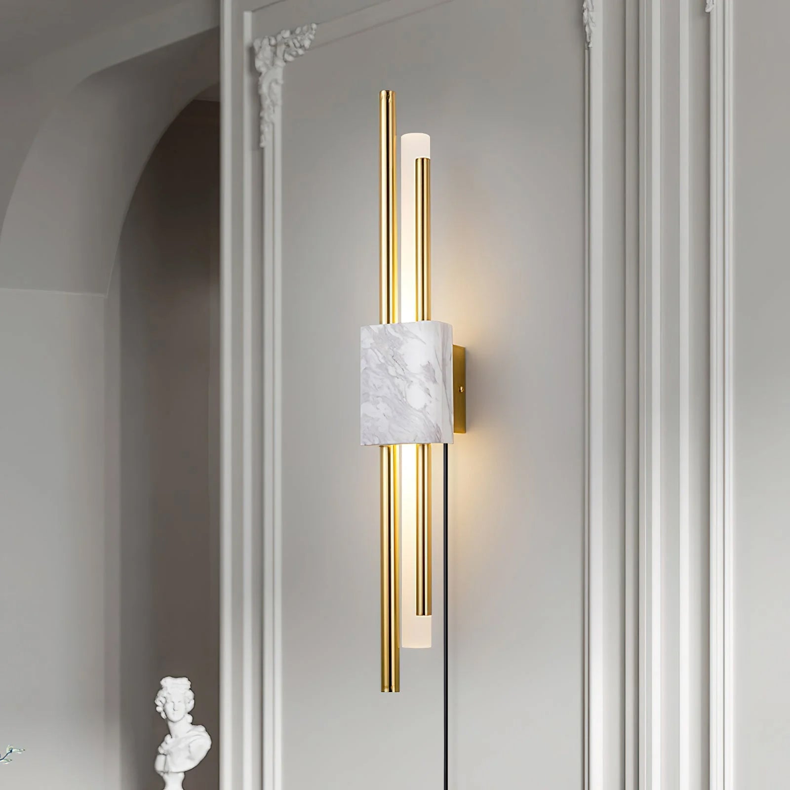 Evely Premium Nordic Art Plug In Marble Wall Light-Neutral Decor