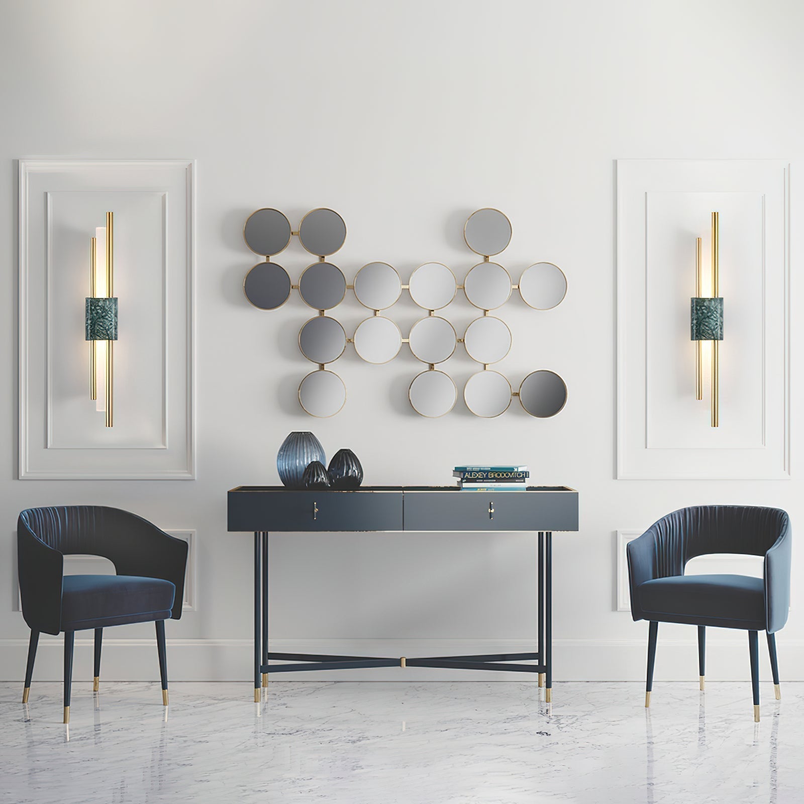 Evely Premium Nordic Art Plug In Marble Wall Light-Neutral Decor