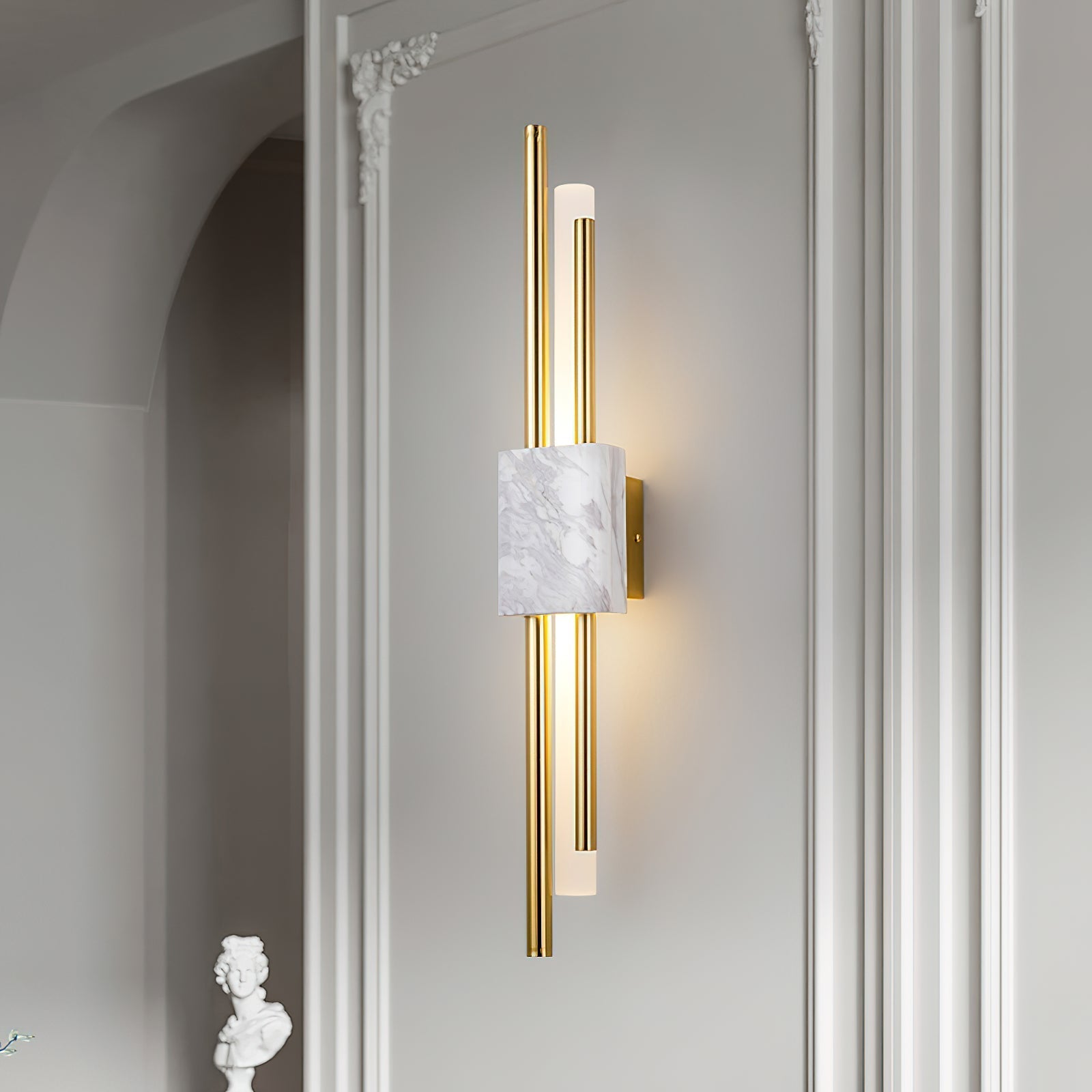 Evely Premium Nordic Art Plug In Marble Wall Light-Neutral Decor