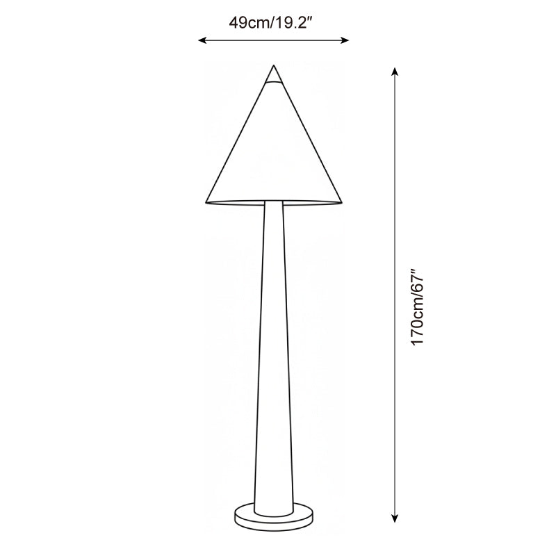 Cone-Gable Floor Lamp