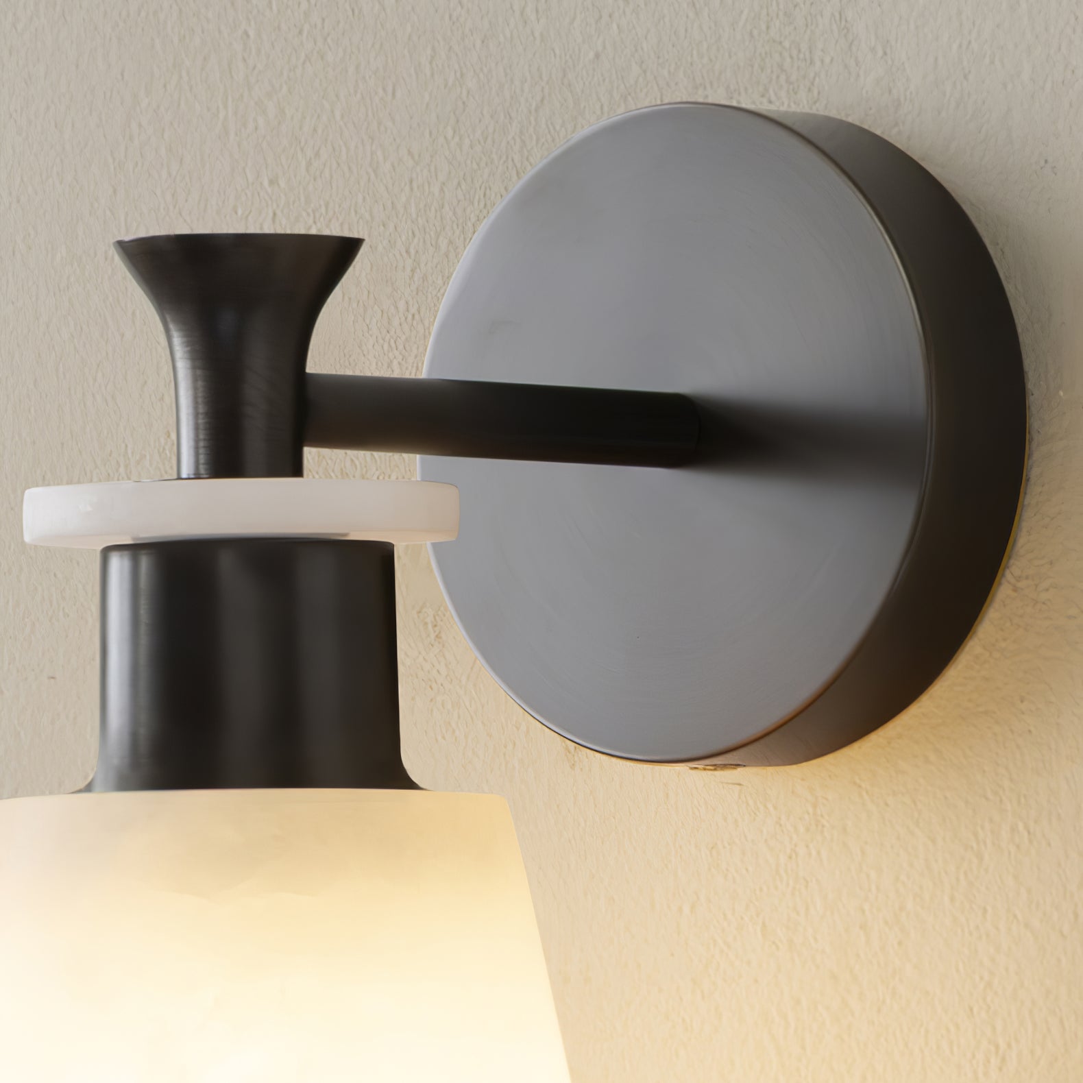 Tapered Alabaster Wall Sconce-Neutral Decor