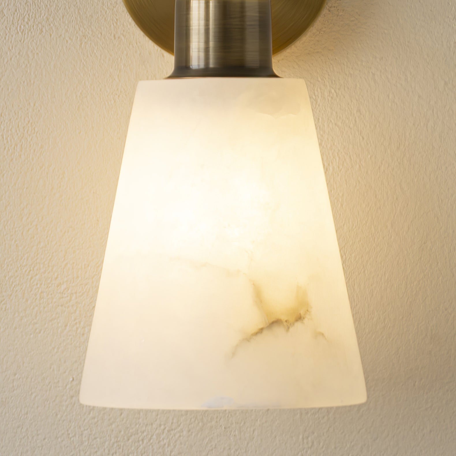 Tapered Alabaster Wall Sconce-Neutral Decor