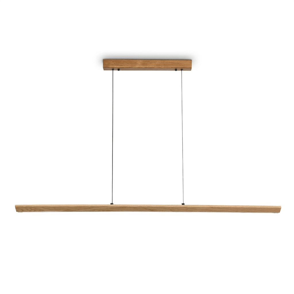 Tapered Wood Linear Pendant Lamp-Neutral Decor