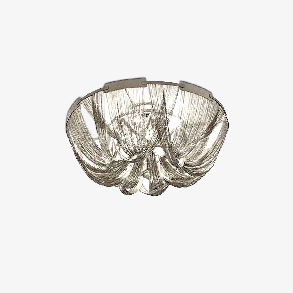 Talj Ceiling Light Tassel Aluminum Chain Nickel Frame-Neutral Decor