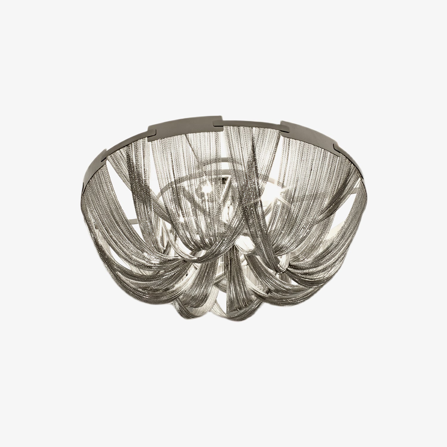 Talj Ceiling Light Tassel Aluminum Chain Nickel Frame-Neutral Decor