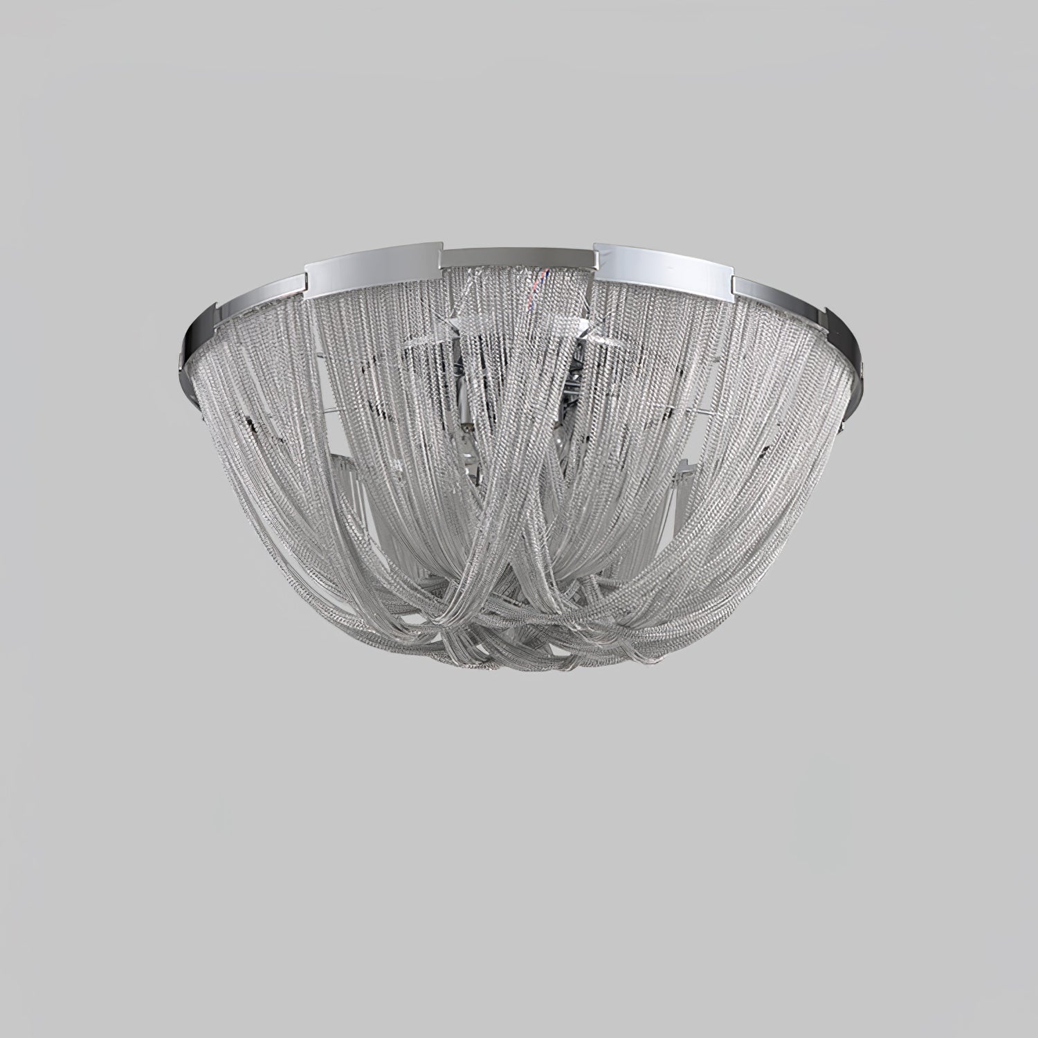 Talj Ceiling Light Tassel Aluminum Chain Nickel Frame-Neutral Decor