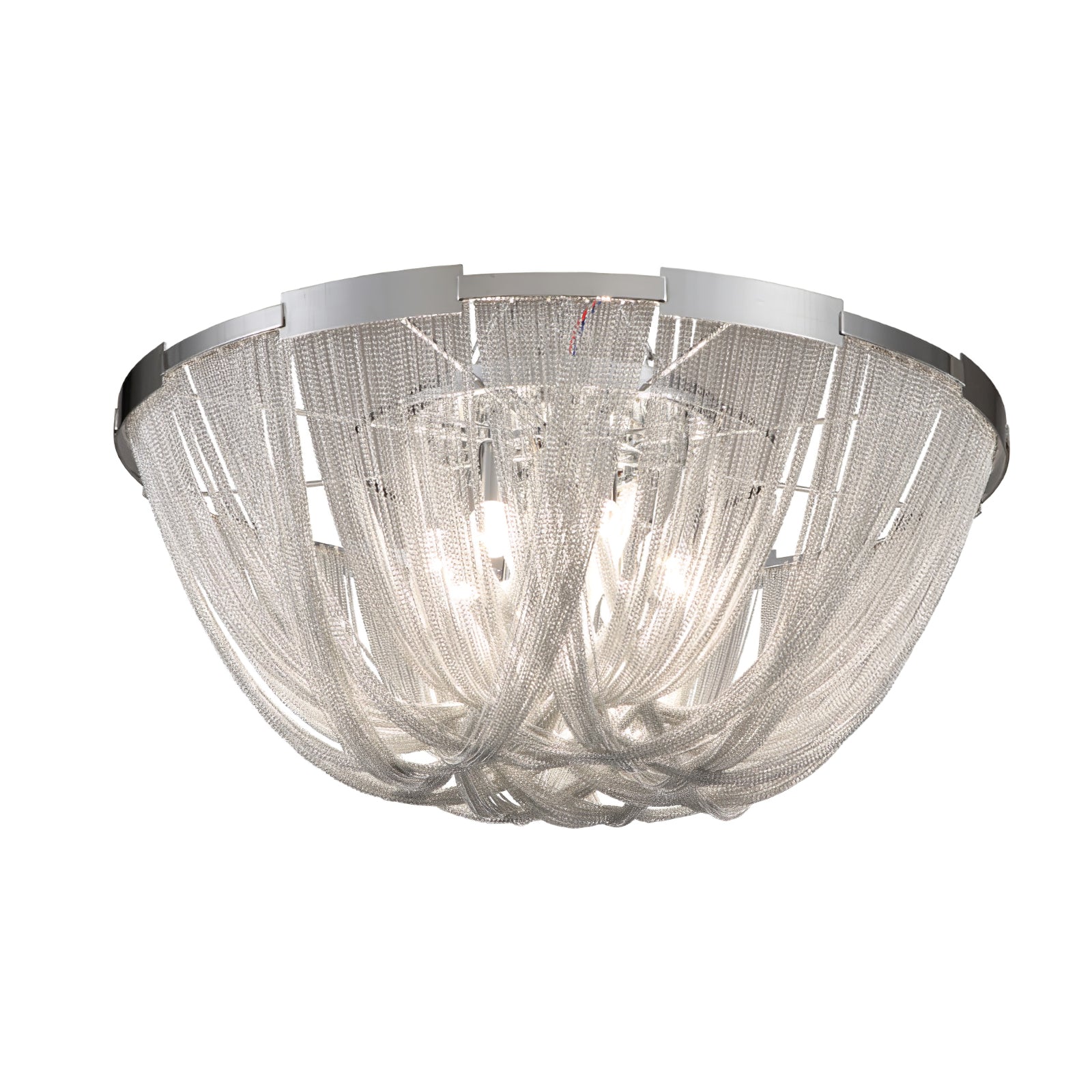Talj Ceiling Light Tassel Aluminum Chain Nickel Frame-Neutral Decor