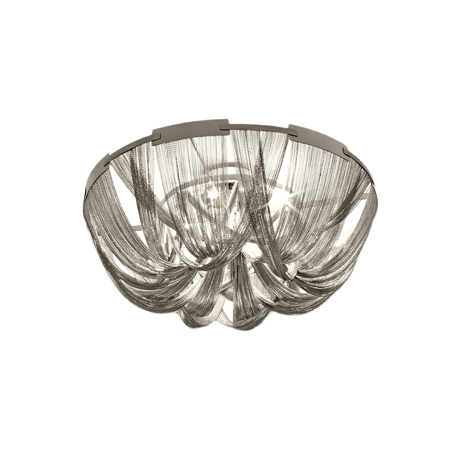 Talj Ceiling Light Tassel Aluminum Chain Nickel Frame-Neutral Decor