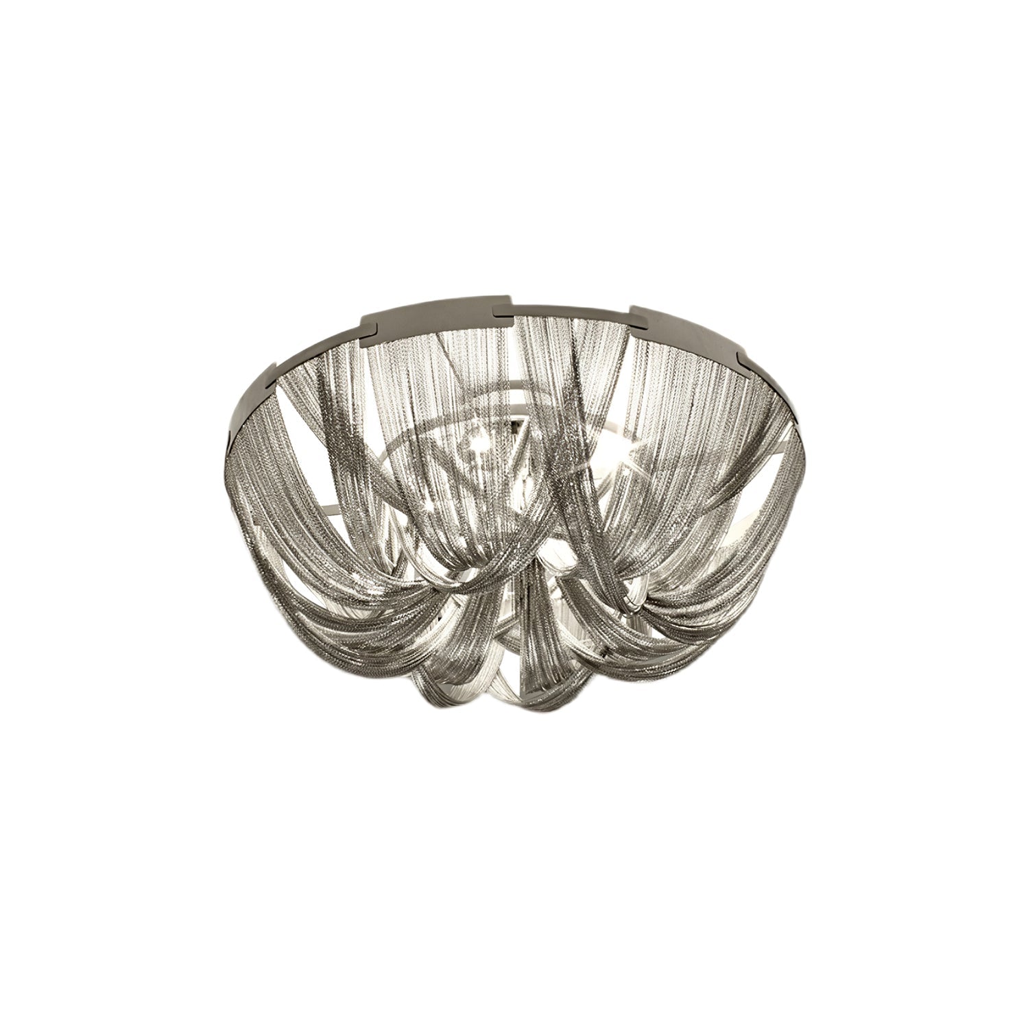 Talj Ceiling Light Tassel Aluminum Chain Nickel Frame-Neutral Decor