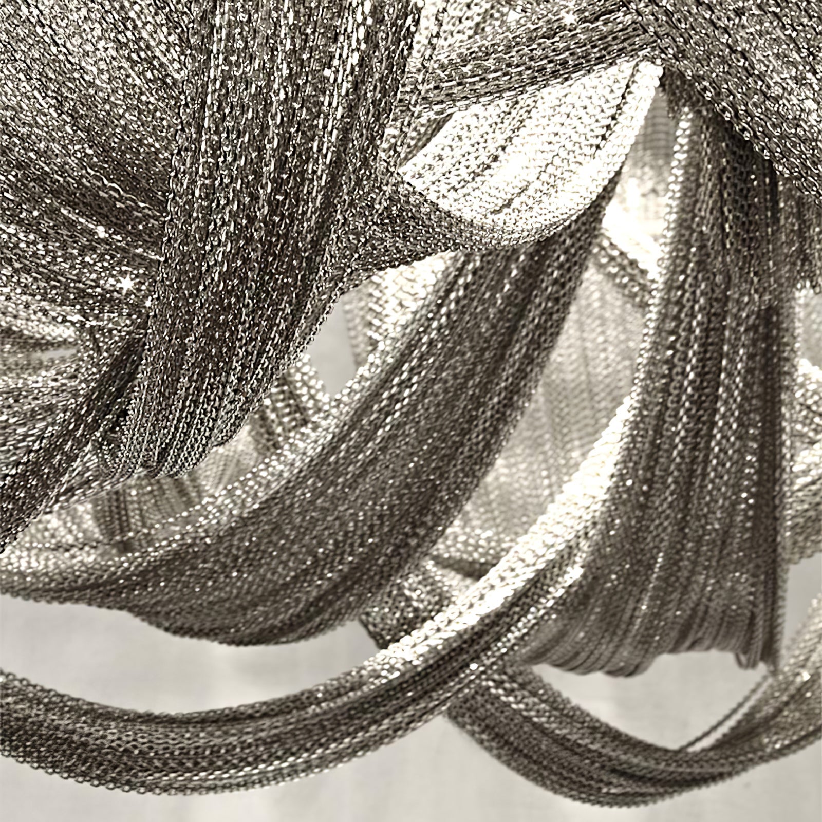 Talj Ceiling Light Tassel Aluminum Chain Nickel Frame-Neutral Decor