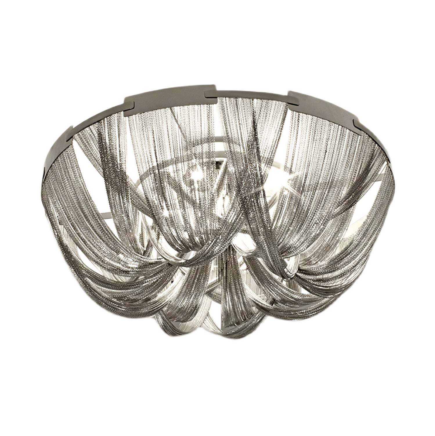Talj Ceiling Light Tassel Aluminum Chain Nickel Frame-Neutral Decor