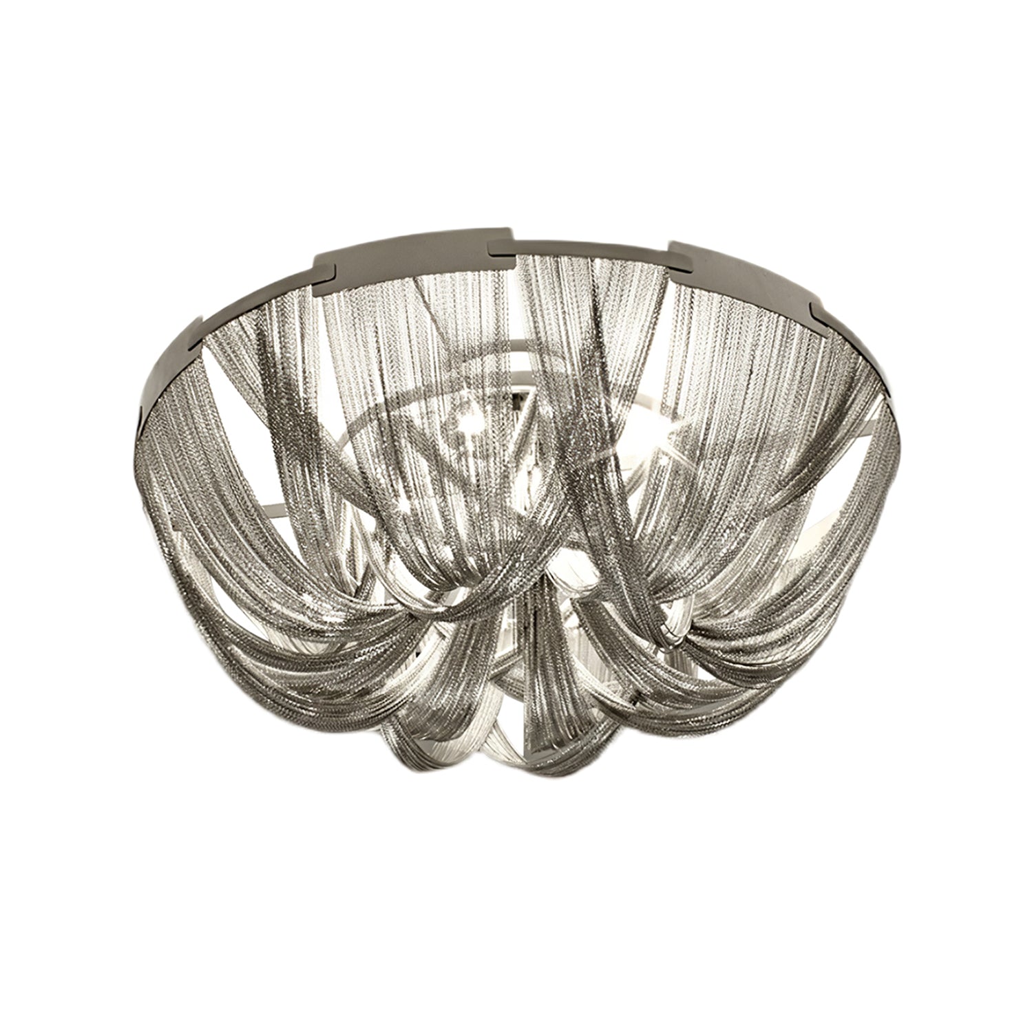 Talj Ceiling Light Tassel Aluminum Chain Nickel Frame-Neutral Decor