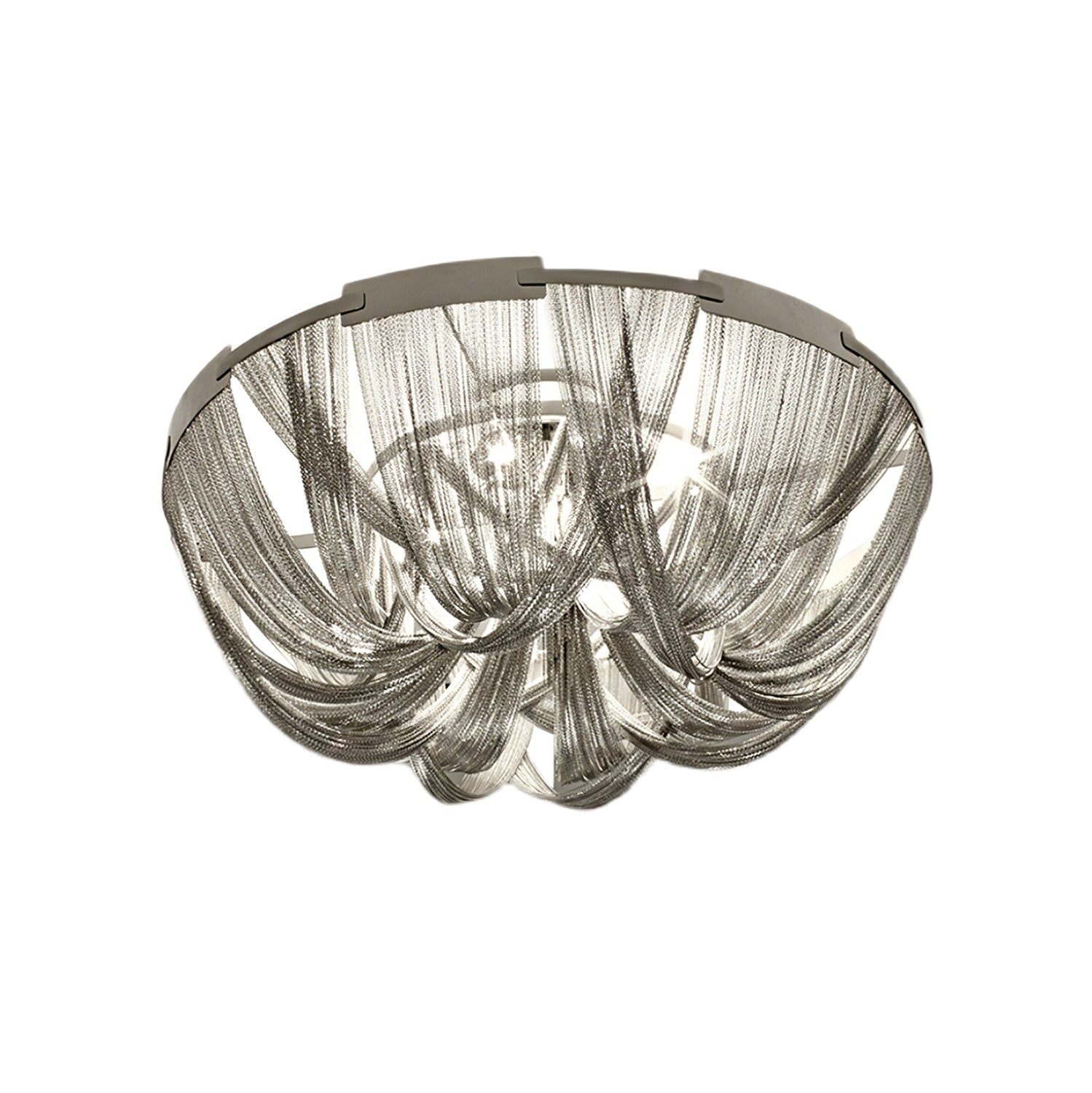 Talj Ceiling Light Tassel Aluminum Chain Nickel Frame-Neutral Decor