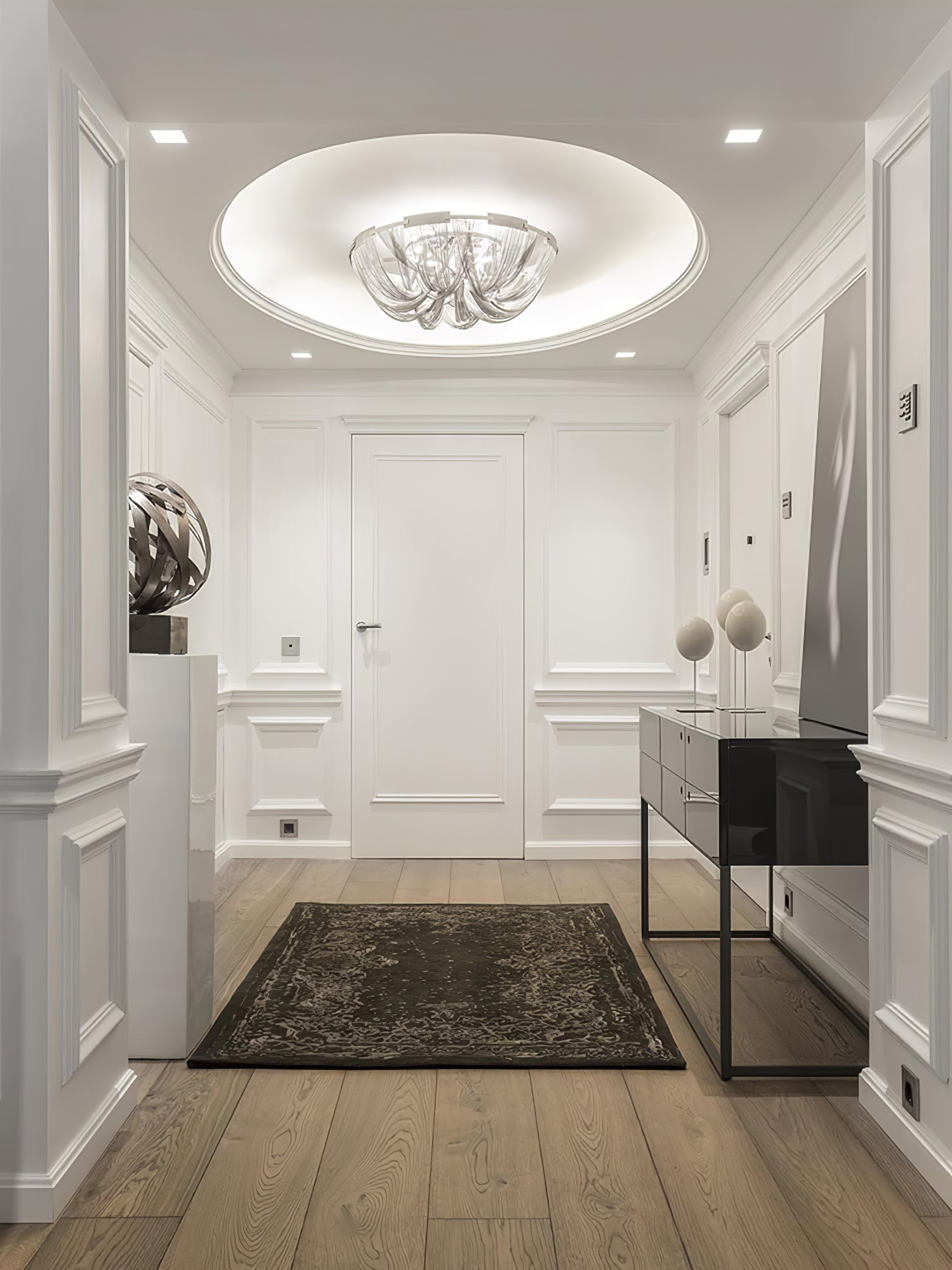 Talj Ceiling Light Tassel Aluminum Chain Nickel Frame-Neutral Decor