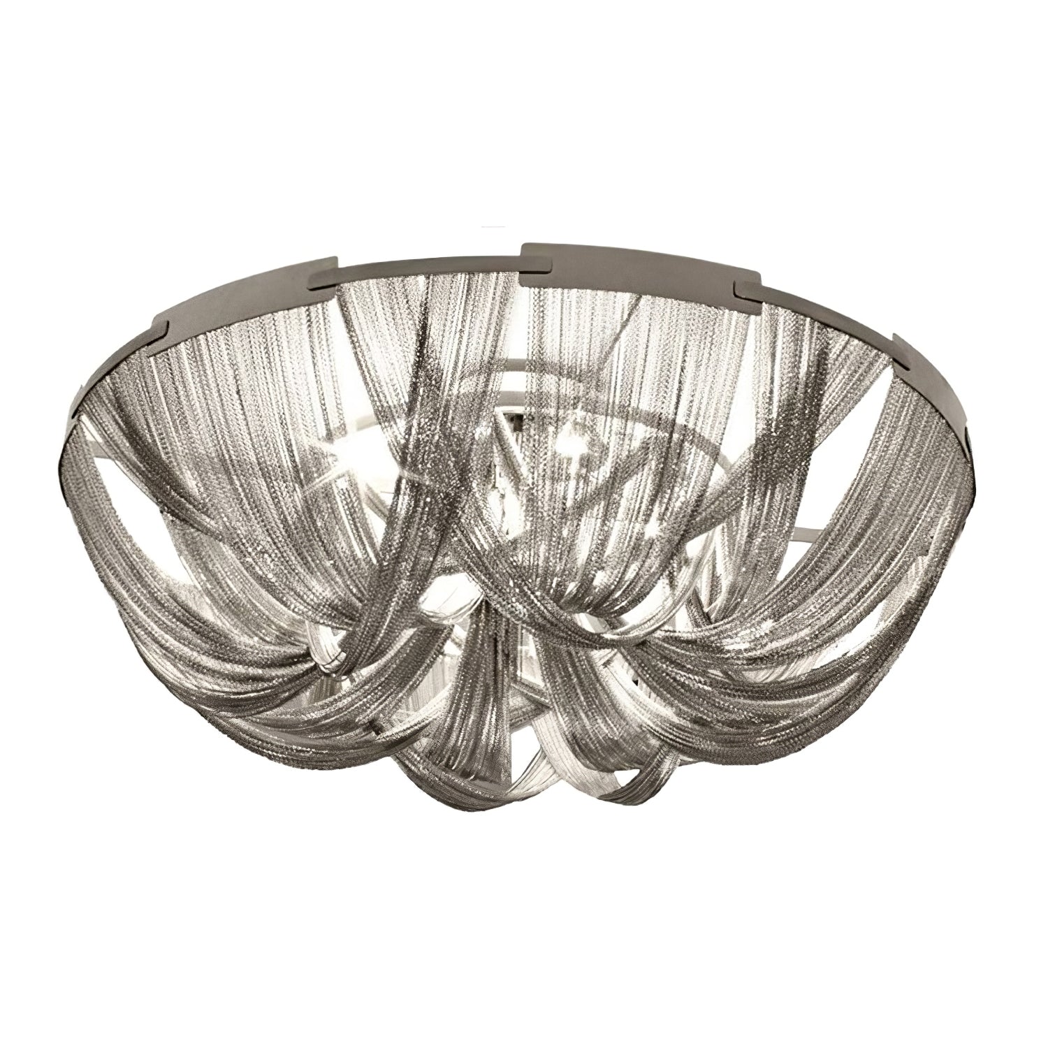 Talj Ceiling Light Tassel Aluminum Chain Nickel Frame-Neutral Decor
