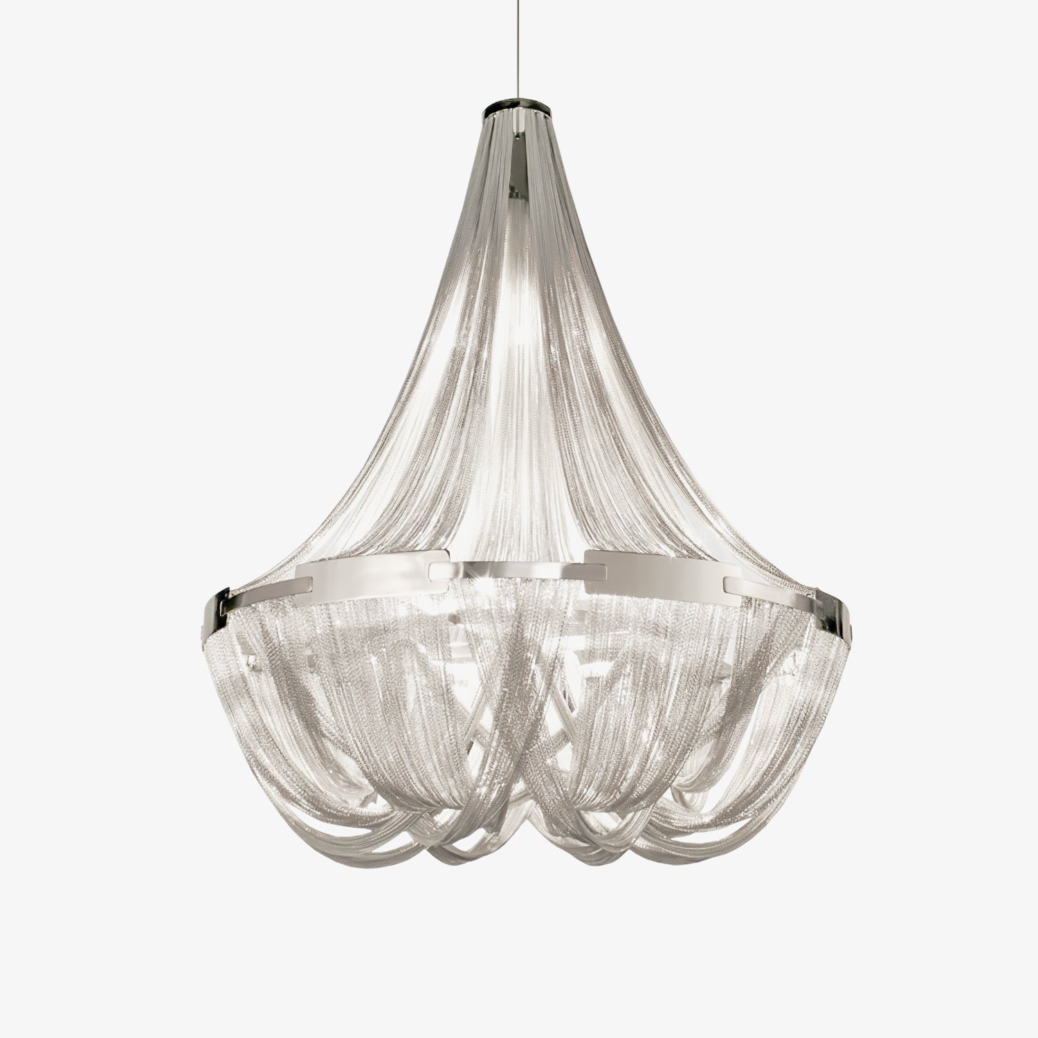 Zylen Chandelier Tassel Aluminum Chain-Neutral Decor