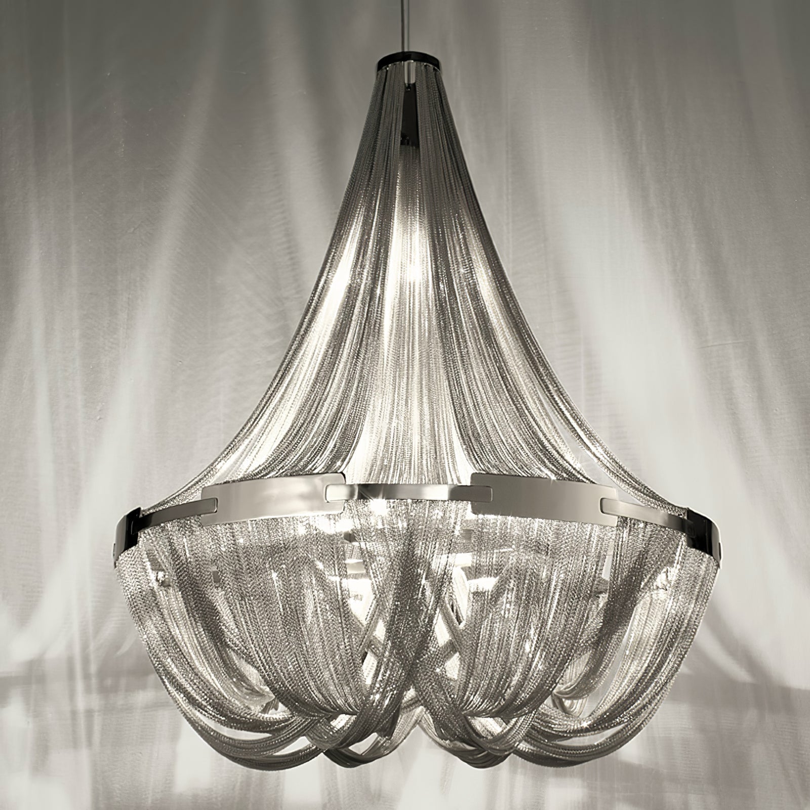 Zylen Chandelier Tassel Aluminum Chain-Neutral Decor