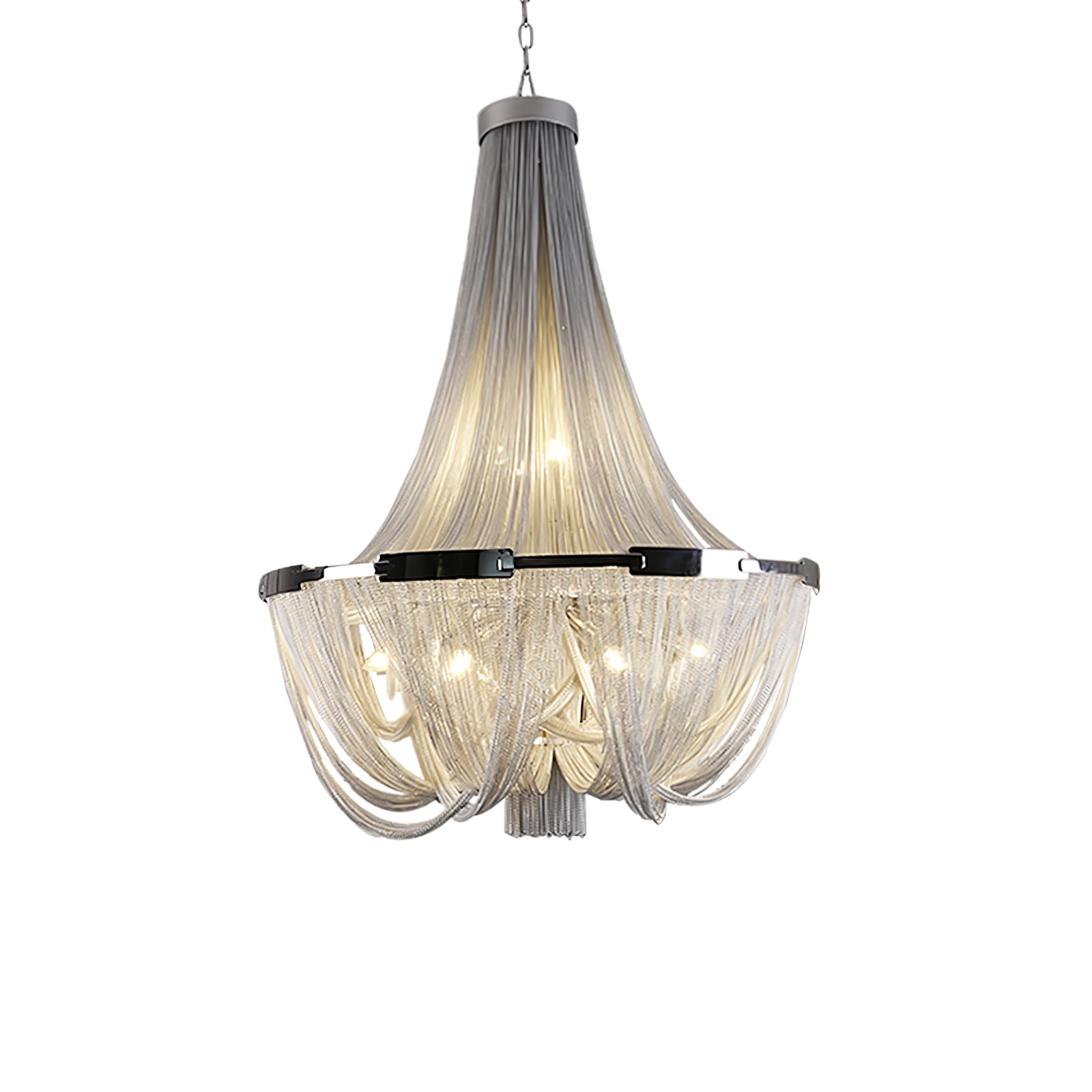 Zylen Chandelier Tassel Aluminum Chain-Neutral Decor