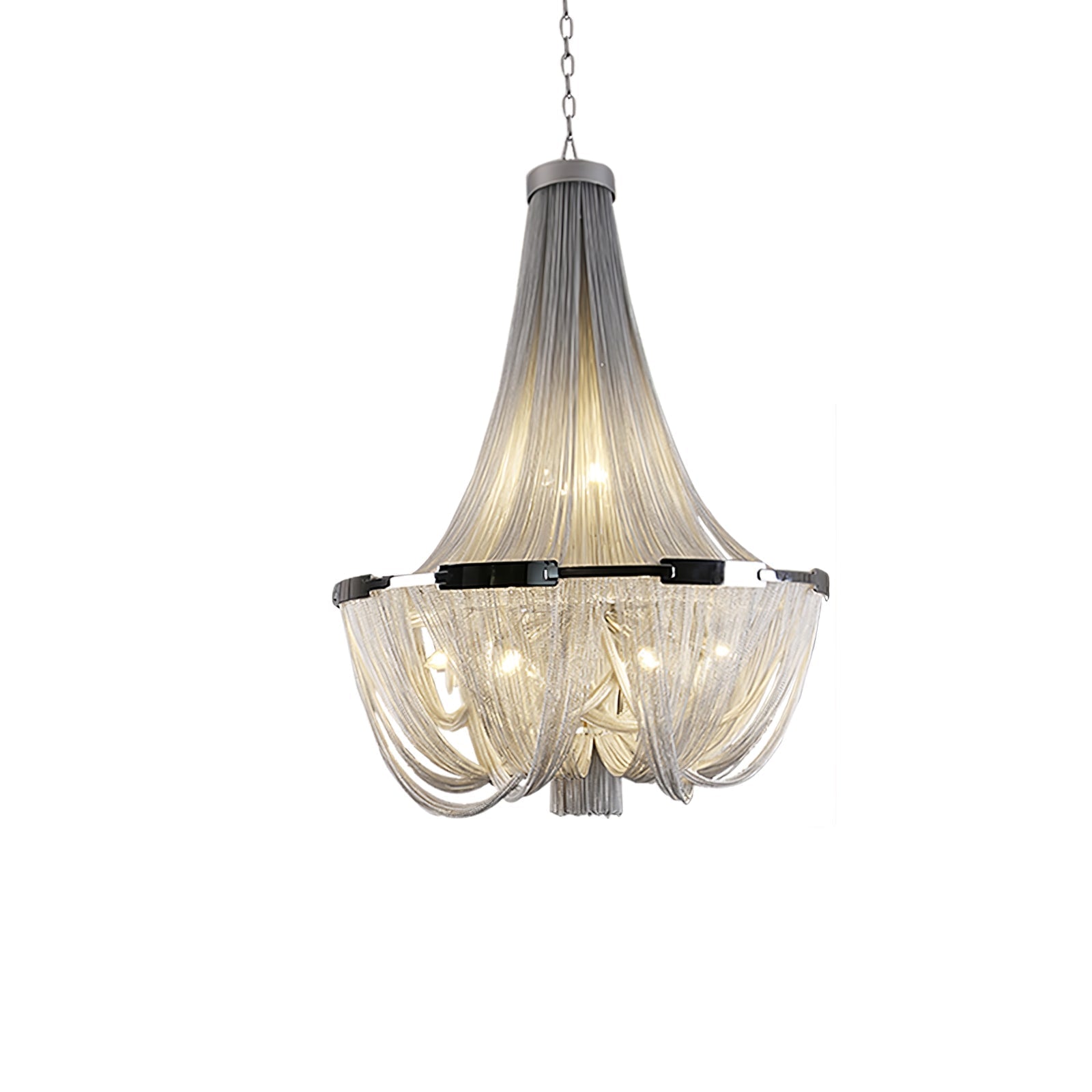 Zylen Chandelier Tassel Aluminum Chain-Neutral Decor