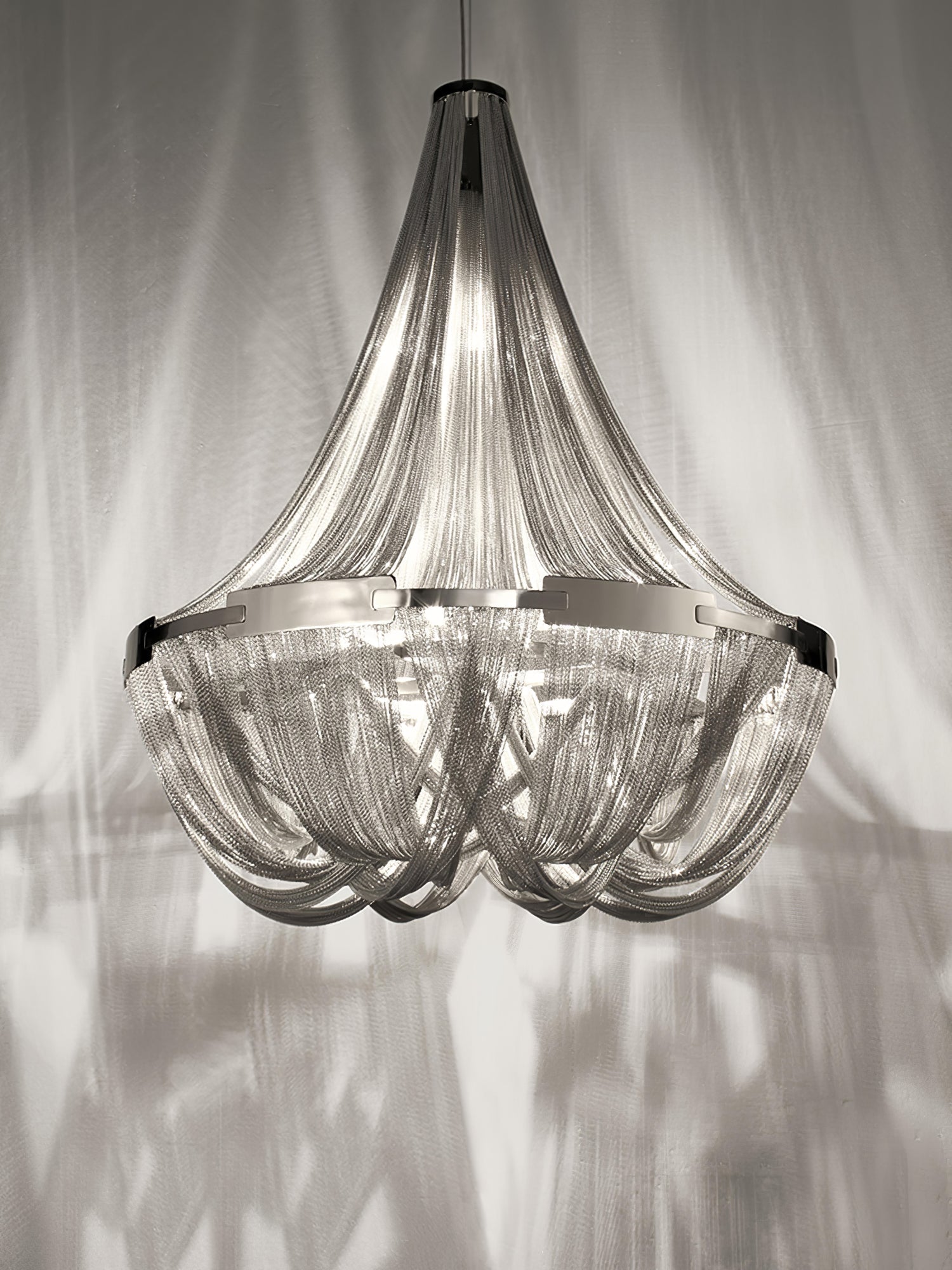 Zylen Chandelier Tassel Aluminum Chain-Neutral Decor
