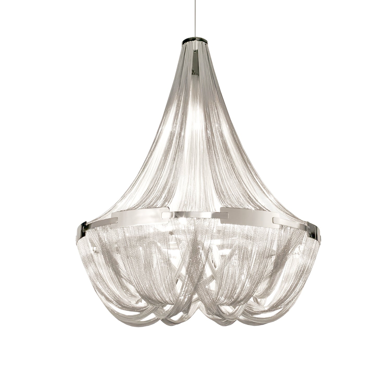Zylen Chandelier Tassel Aluminum Chain-Neutral Decor