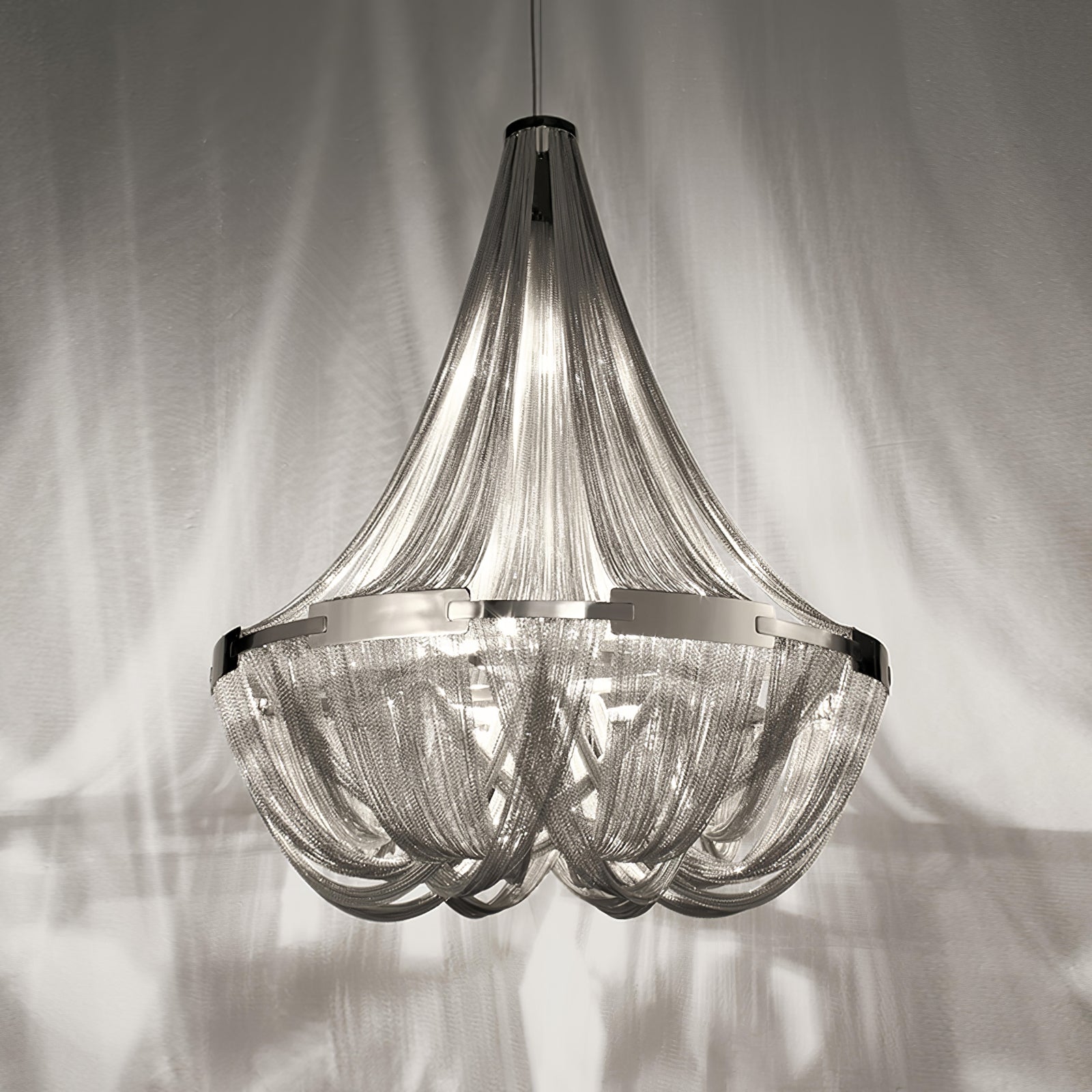 Zylen Chandelier Tassel Aluminum Chain-Neutral Decor