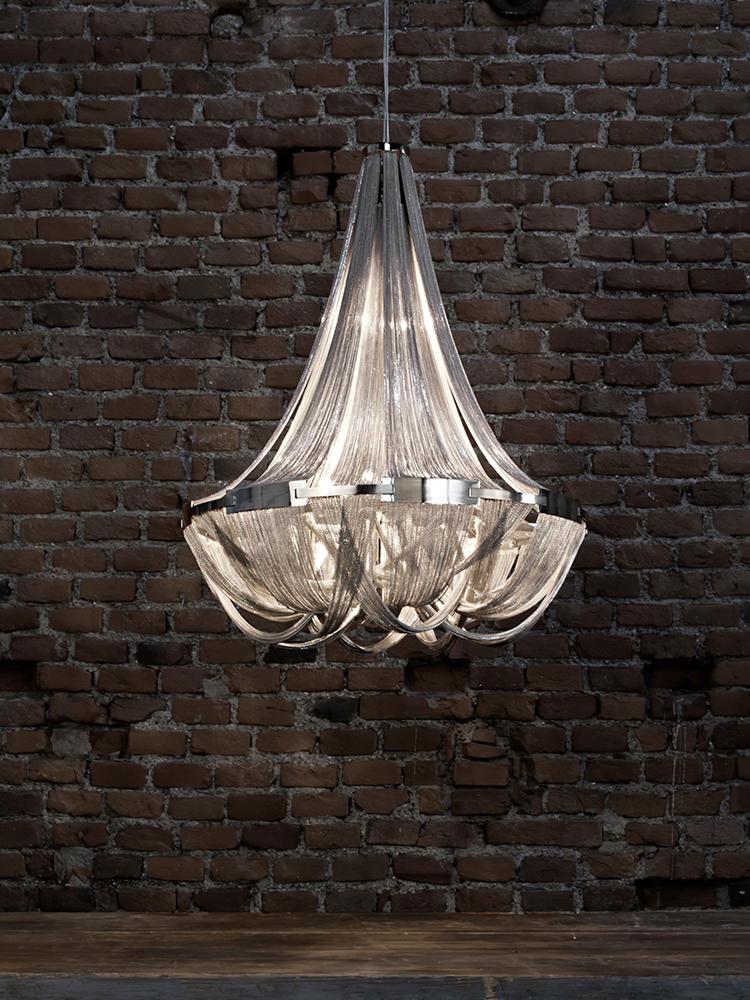 Zylen Chandelier Tassel Aluminum Chain-Neutral Decor