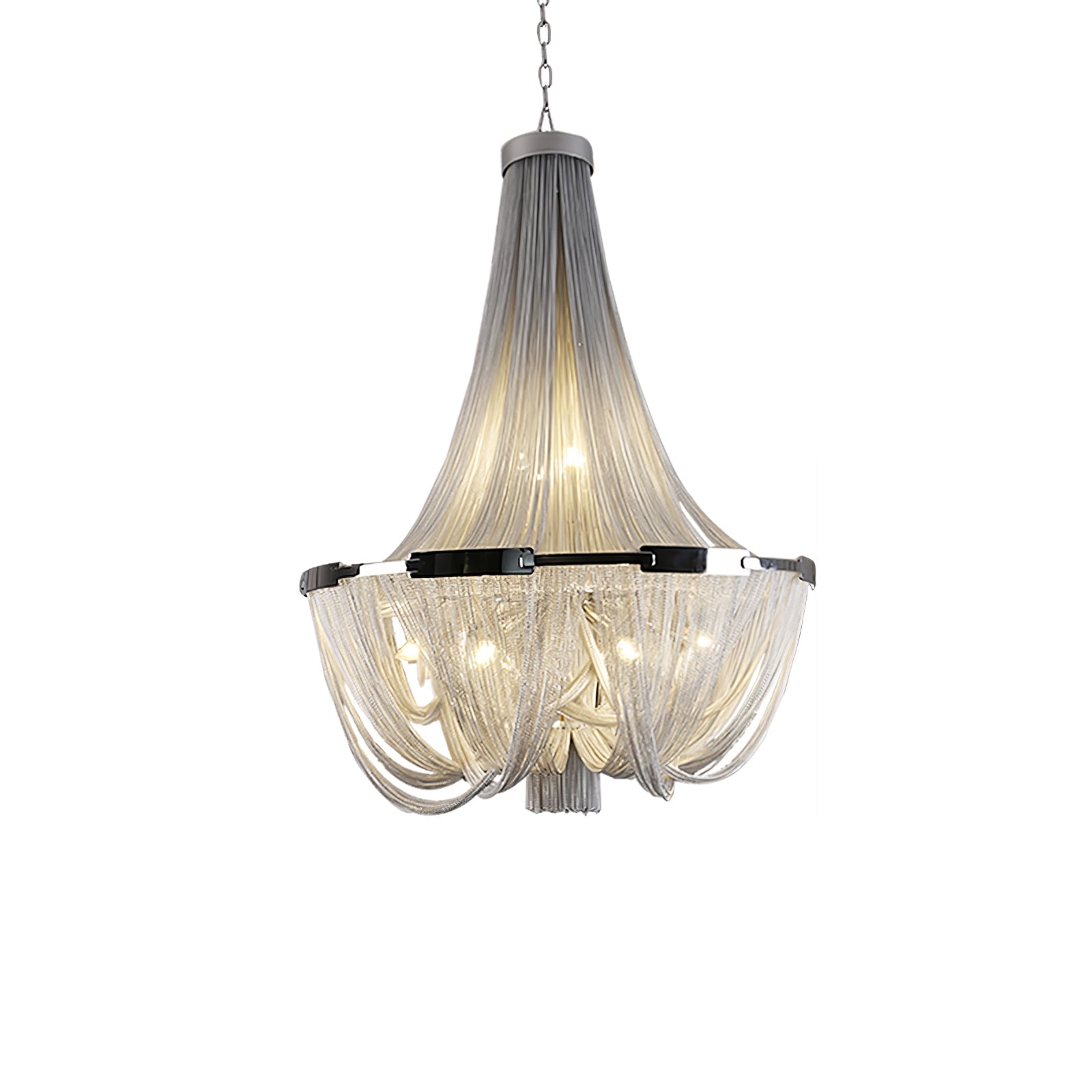Zylen Chandelier Tassel Aluminum Chain-Neutral Decor