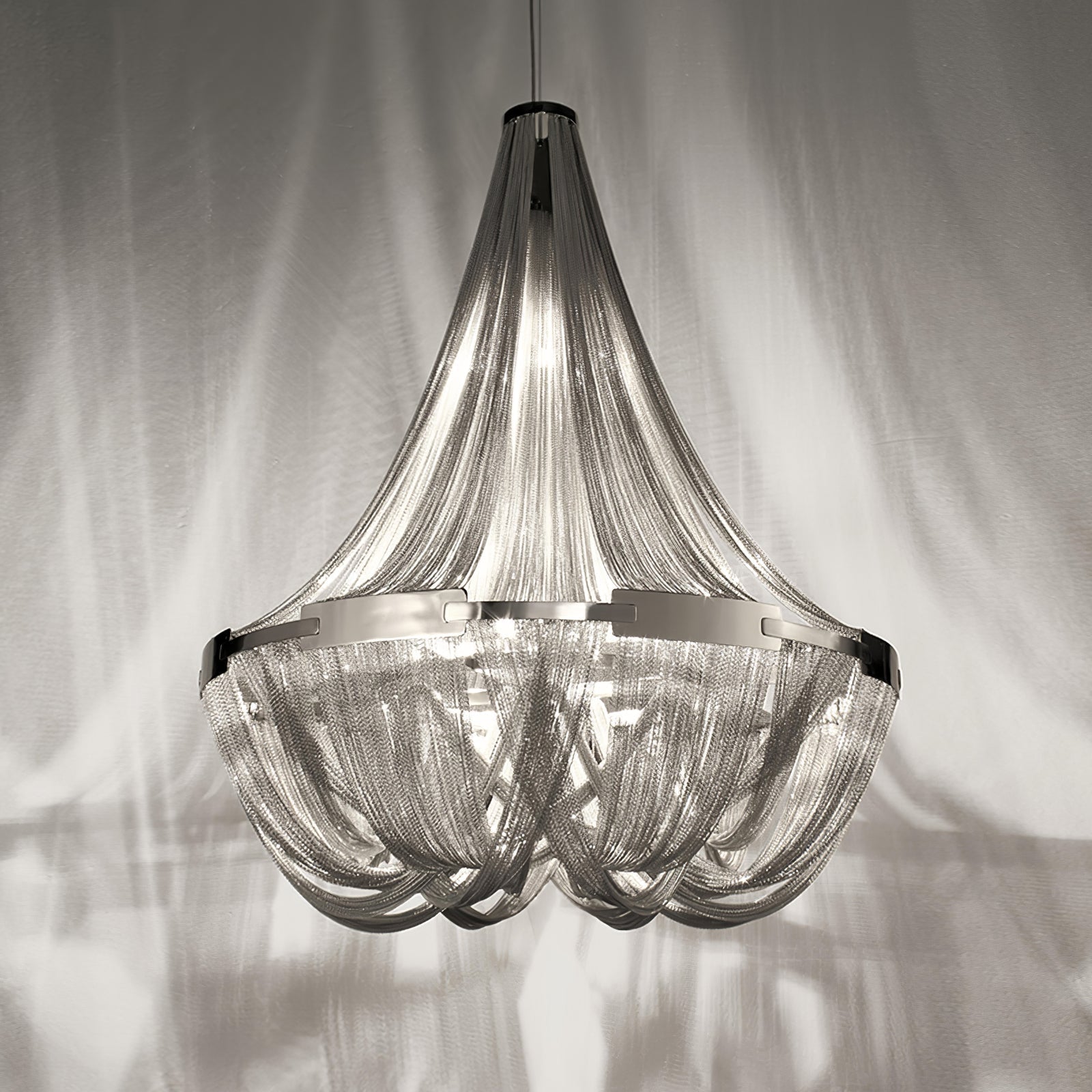 Zylen Chandelier Tassel Aluminum Chain-Neutral Decor