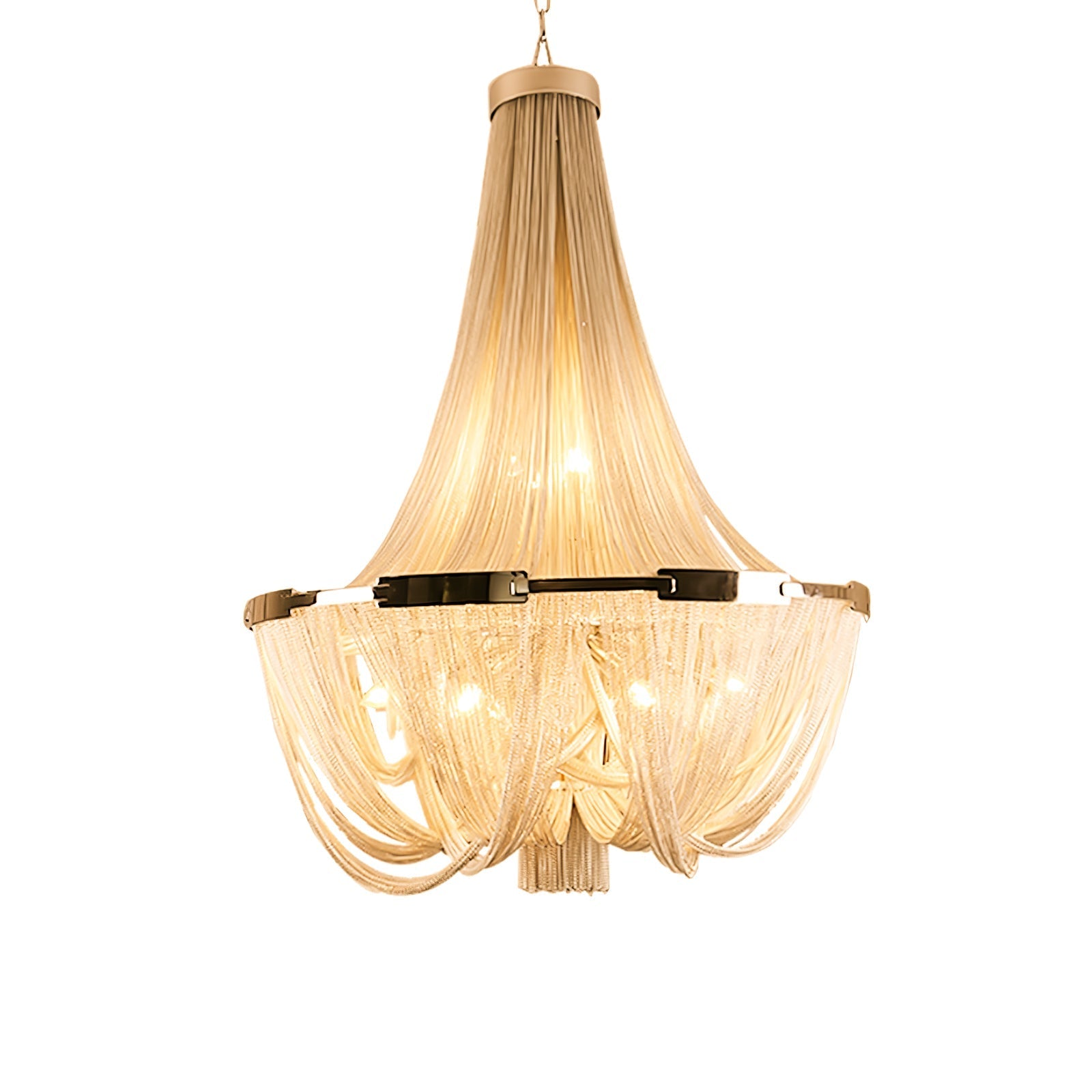 Zylen Chandelier Tassel Aluminum Chain-Neutral Decor