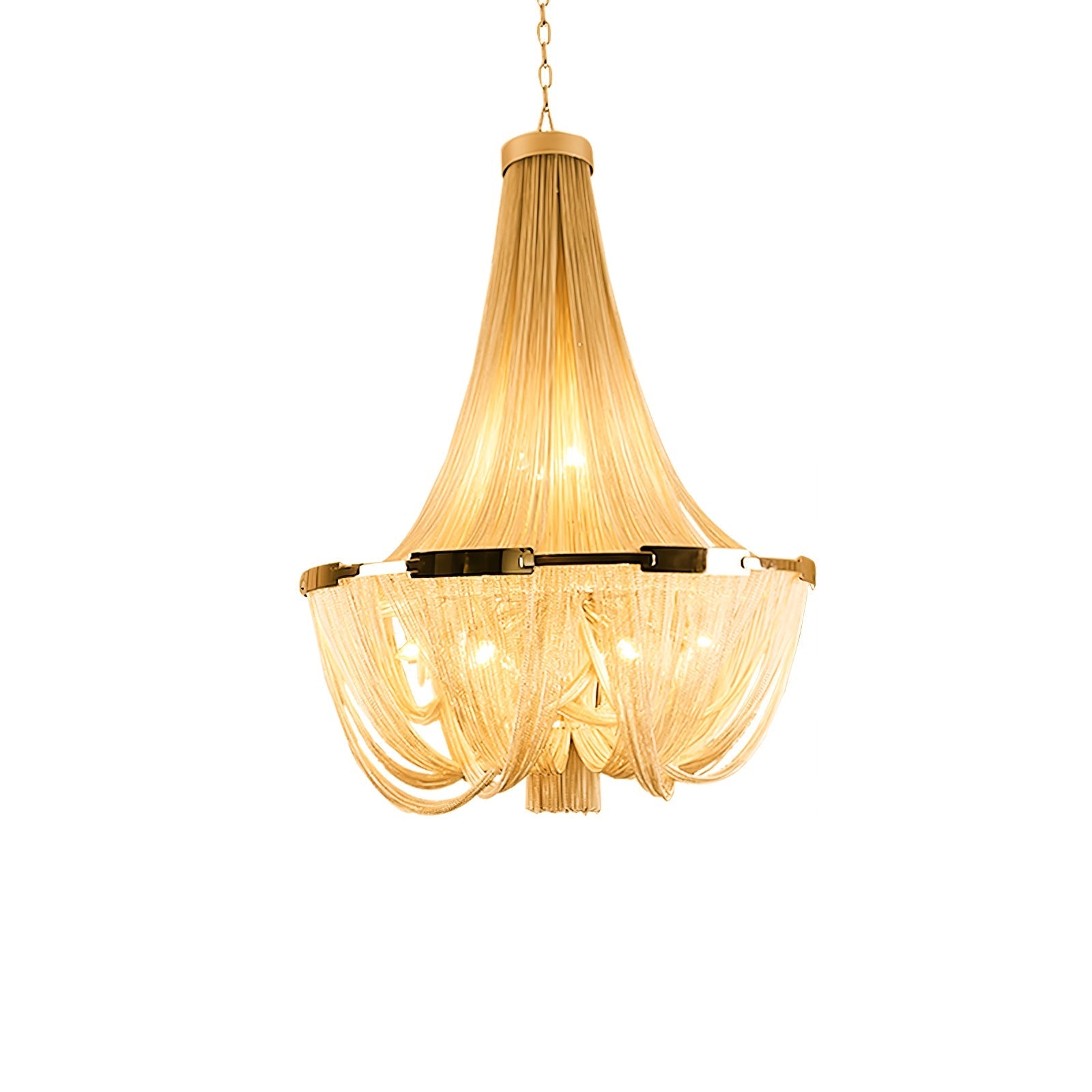 Zylen Chandelier Tassel Aluminum Chain-Neutral Decor