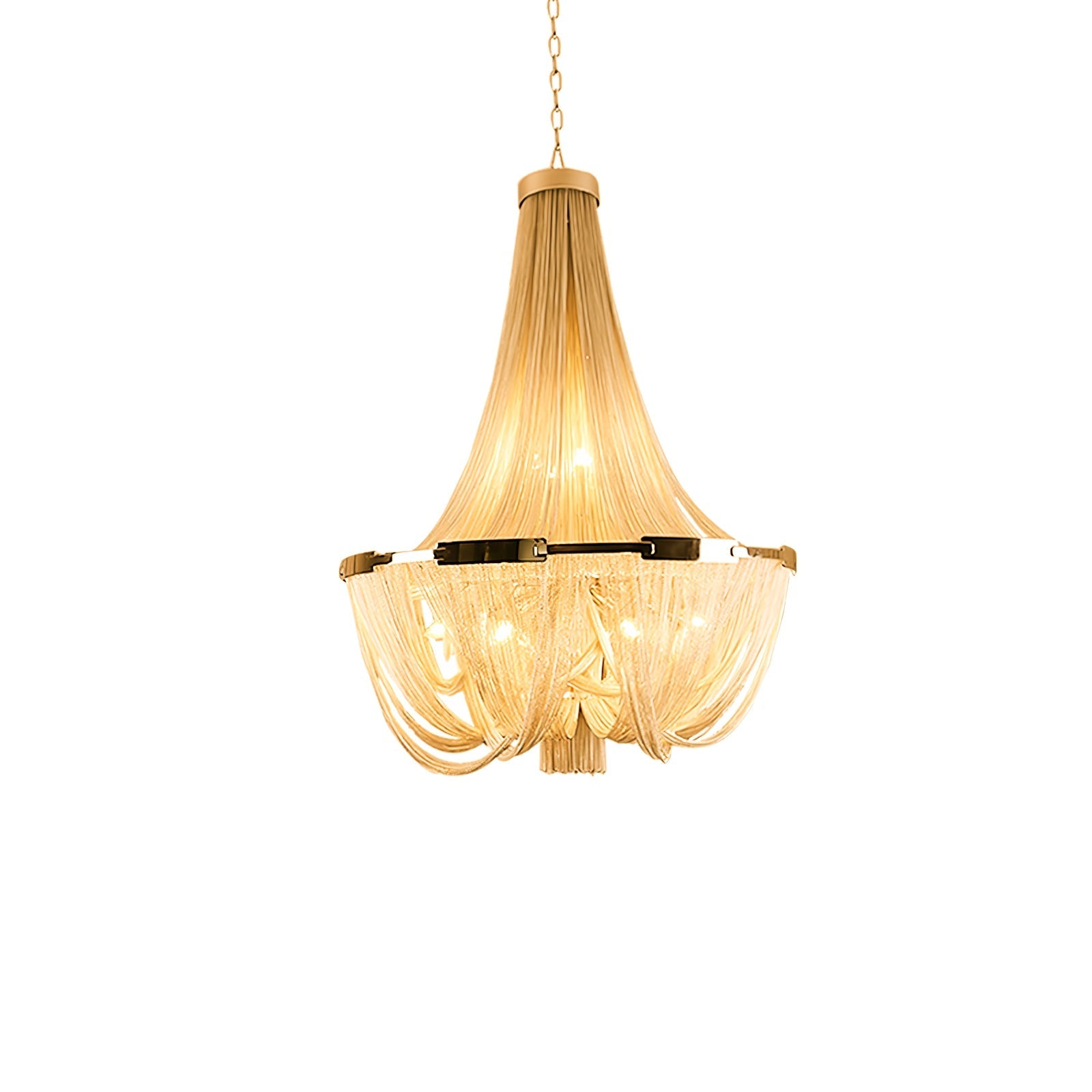 Zylen Chandelier Tassel Aluminum Chain-Neutral Decor