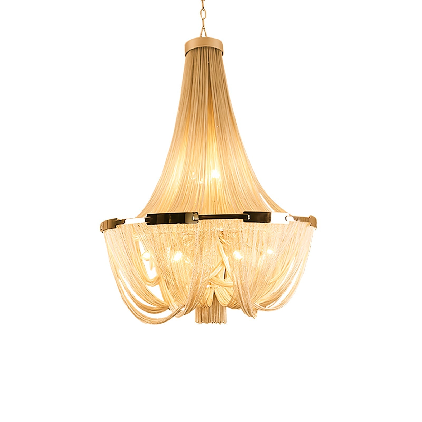 Zylen Chandelier Tassel Aluminum Chain-Neutral Decor