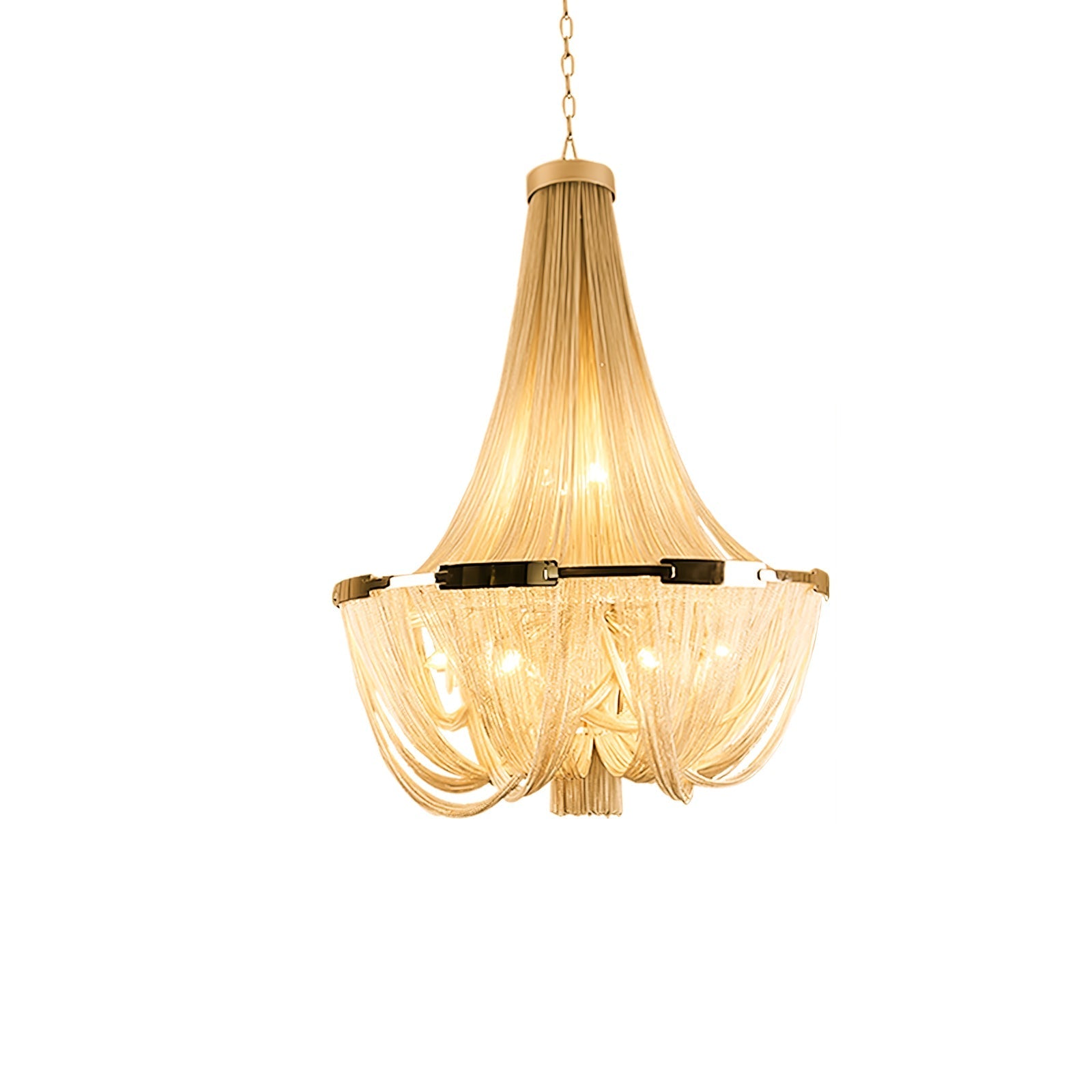 Zylen Chandelier Tassel Aluminum Chain-Neutral Decor