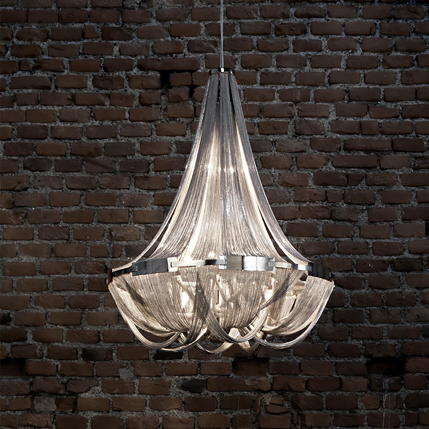 Zylen Chandelier Tassel Aluminum Chain-Neutral Decor