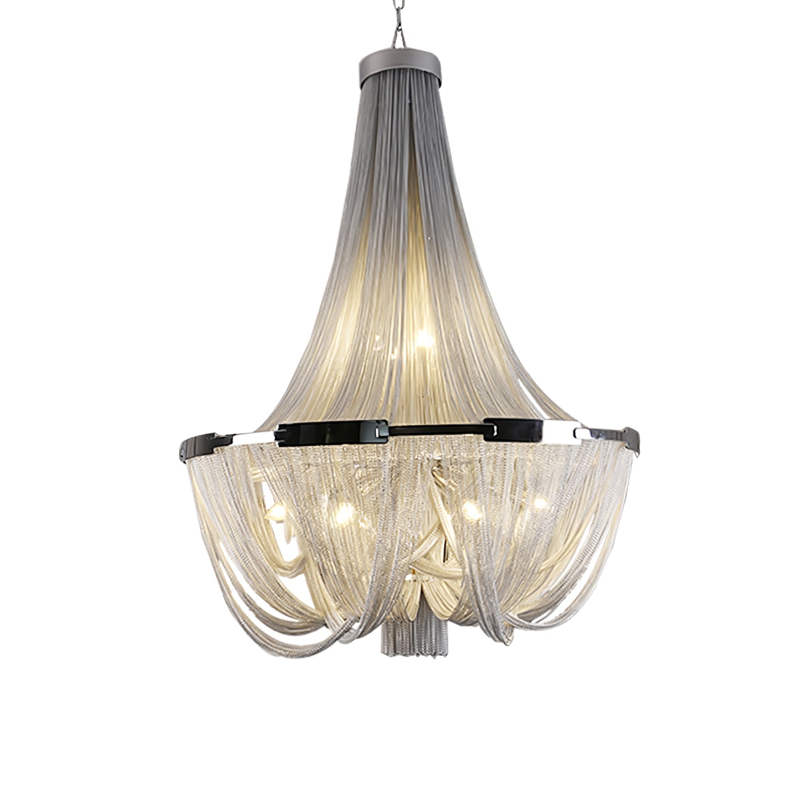 Zylen Chandelier Tassel Aluminum Chain-Neutral Decor