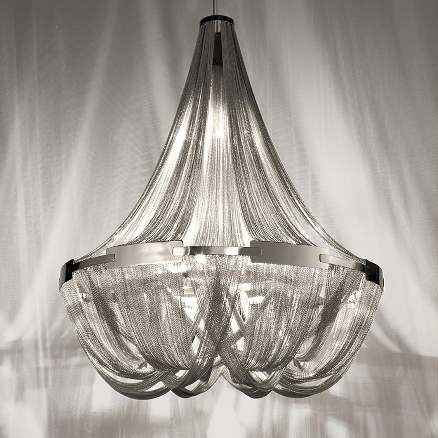 Zylen Chandelier Tassel Aluminum Chain-Neutral Decor