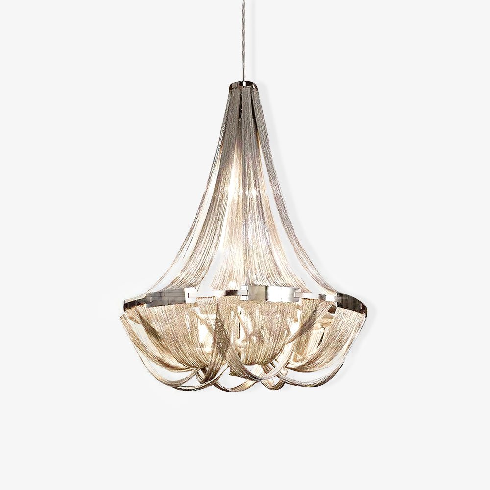 Zylen Chandelier Tassel Aluminum Chain-Neutral Decor