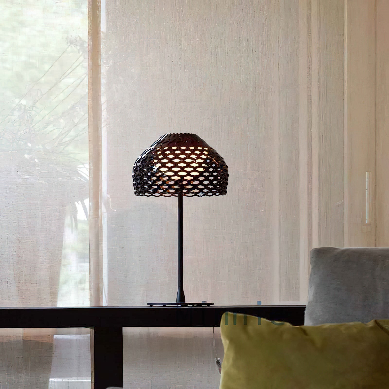 Vintace Plastic Industrial Table Lamp-Neutral Decor