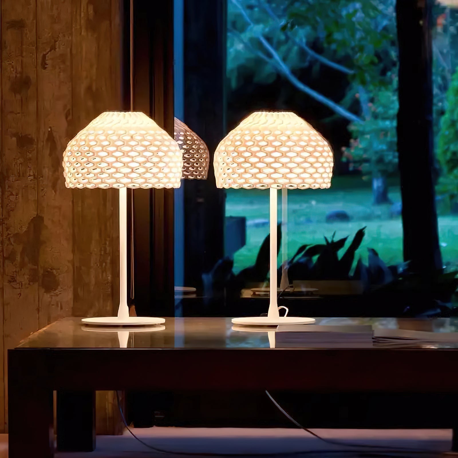 Vintace Plastic Industrial Table Lamp-Neutral Decor