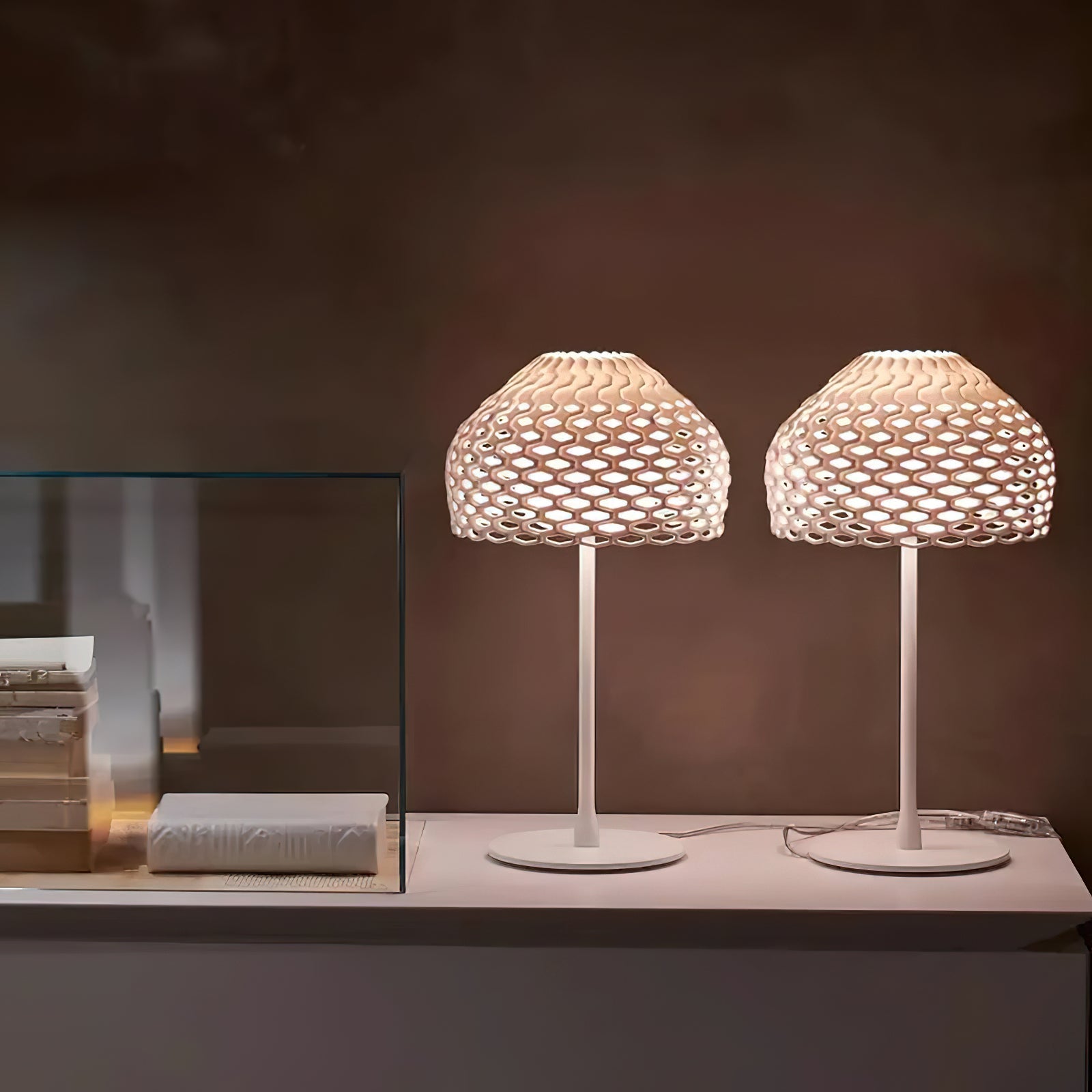 Vintace Plastic Industrial Table Lamp-Neutral Decor