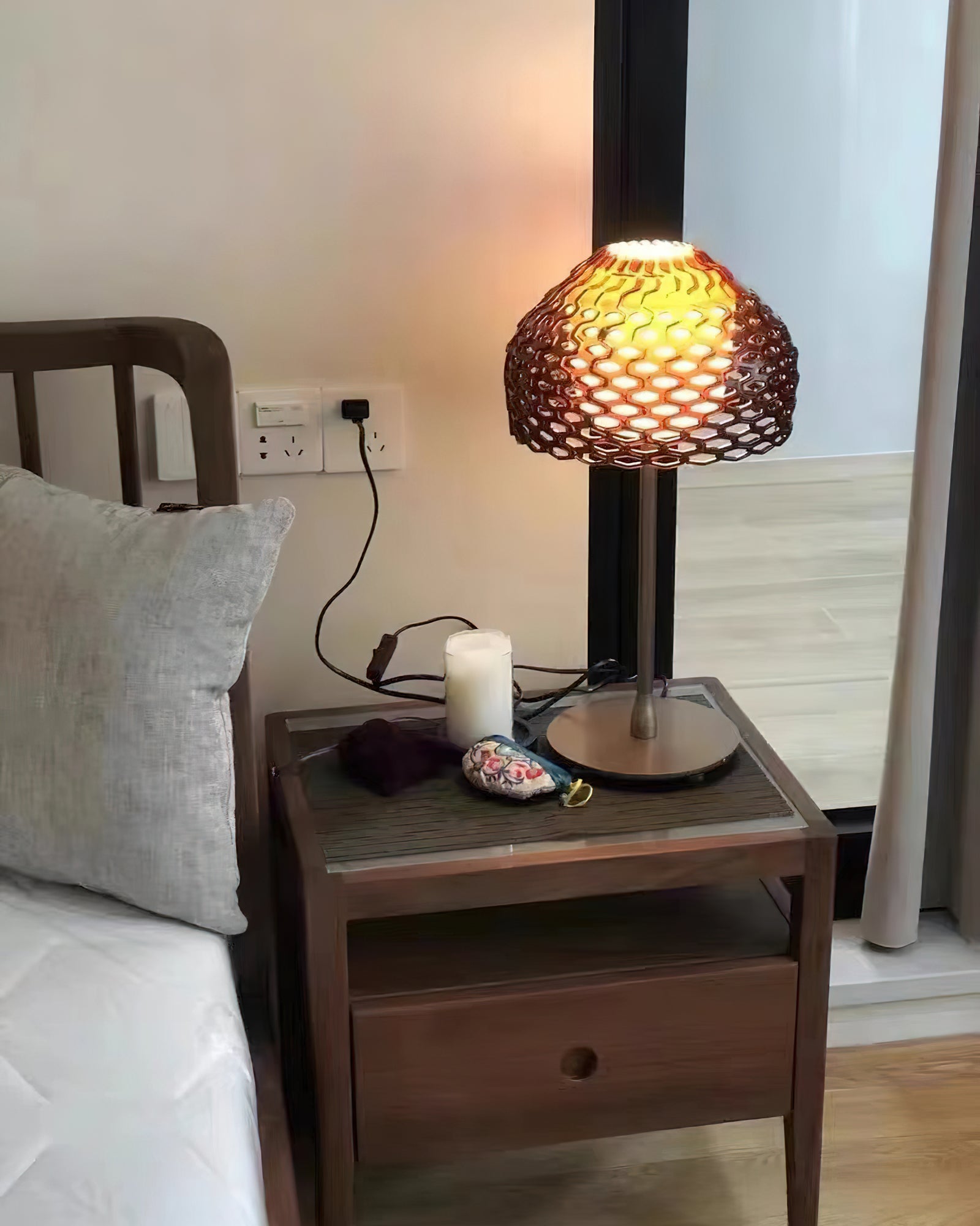 Vintace Plastic Industrial Table Lamp-Neutral Decor
