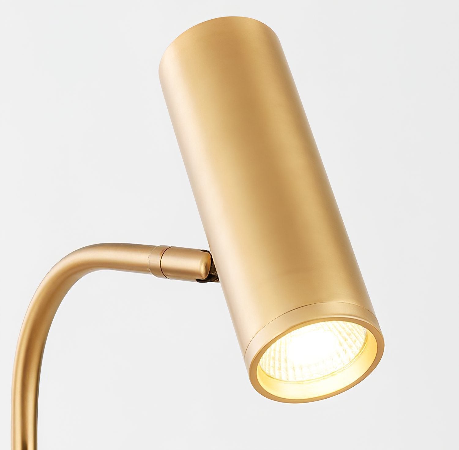 Top-down view of the Tatum Floor Lamp's marble base.