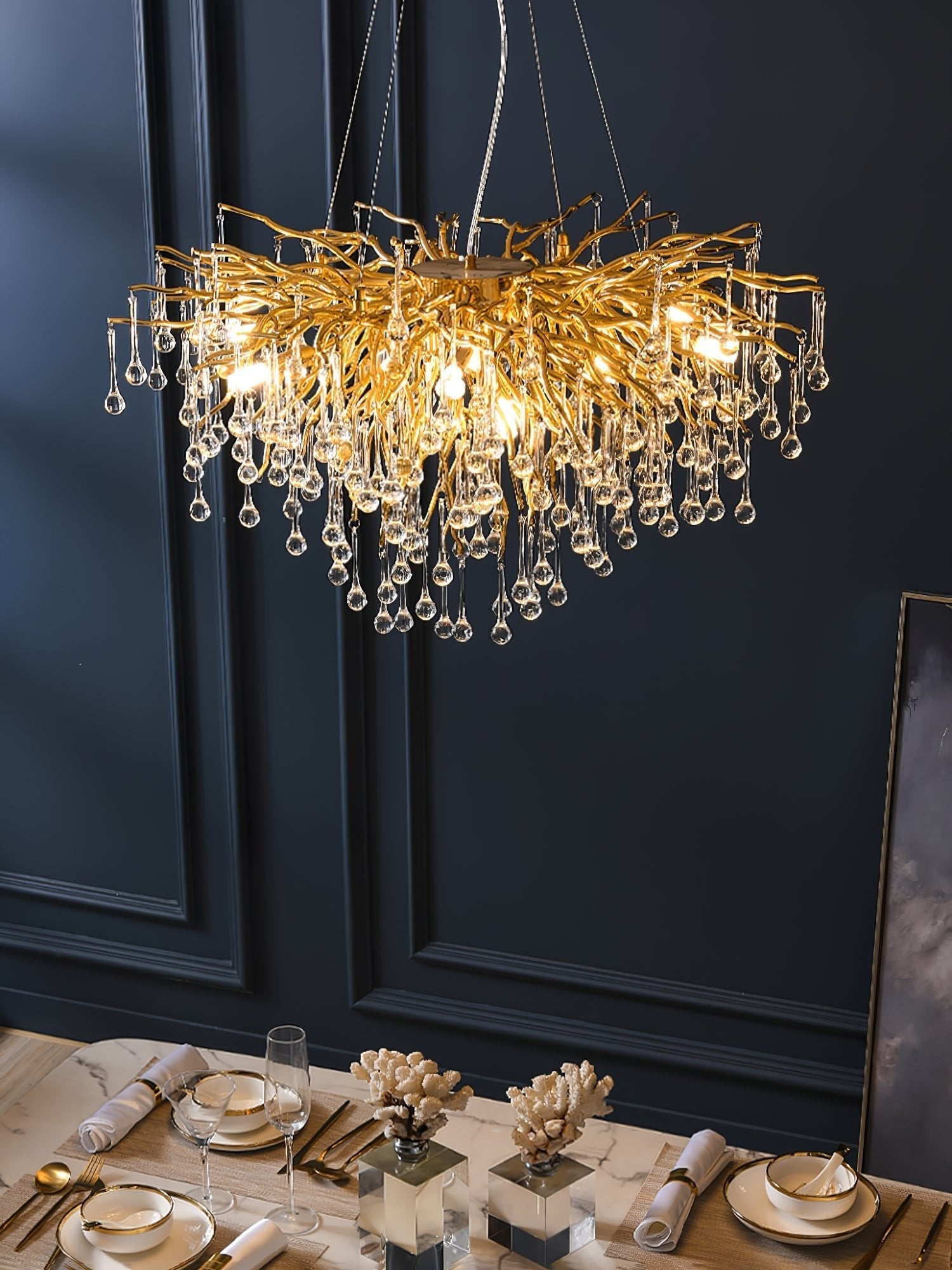 Draven Postmodern Luxury Crystal Chandelier-Neutral Decor
