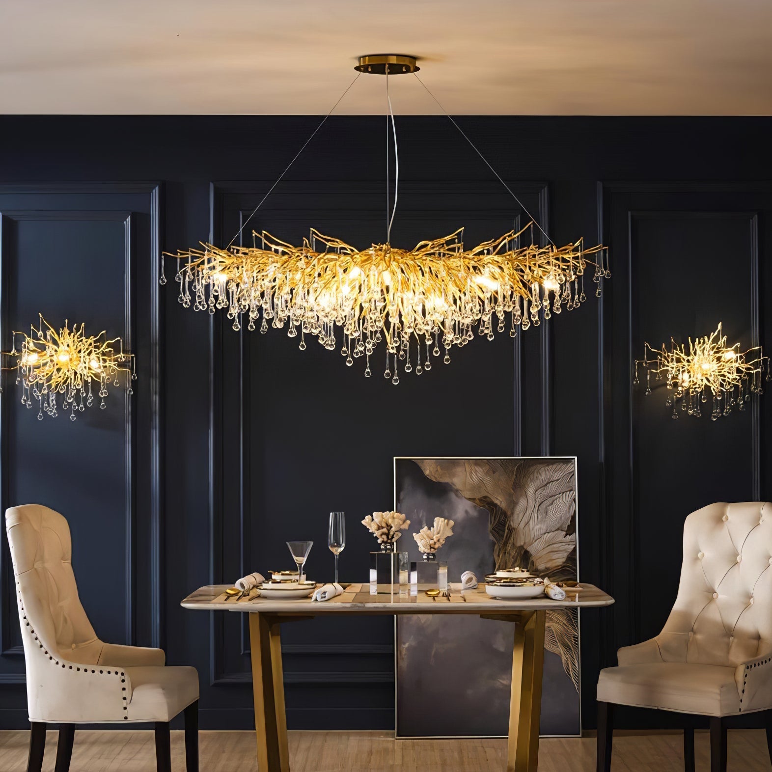Draven Postmodern Luxury Crystal Chandelier-Neutral Decor