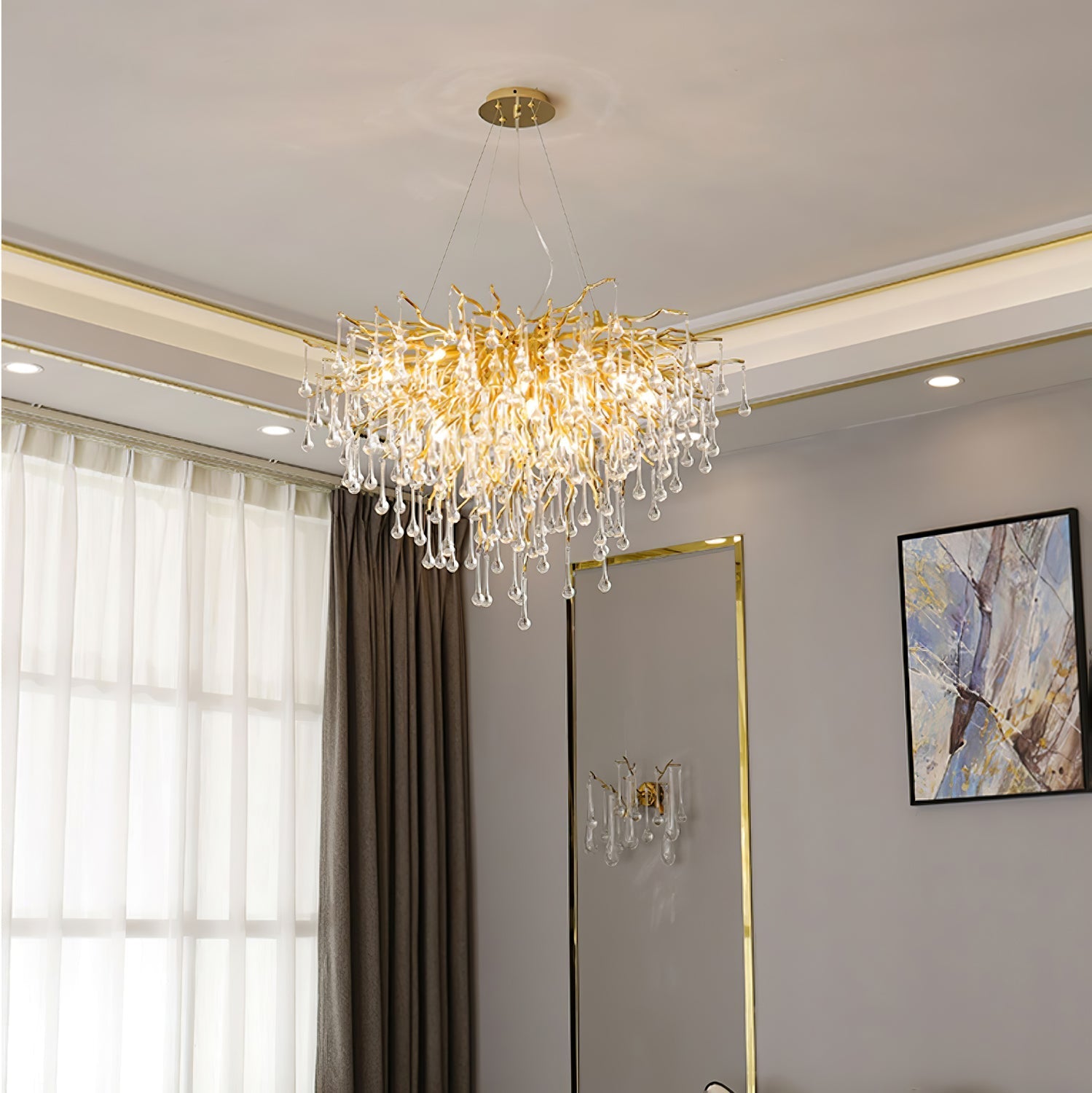 Draven Postmodern Luxury Crystal Chandelier-Neutral Decor